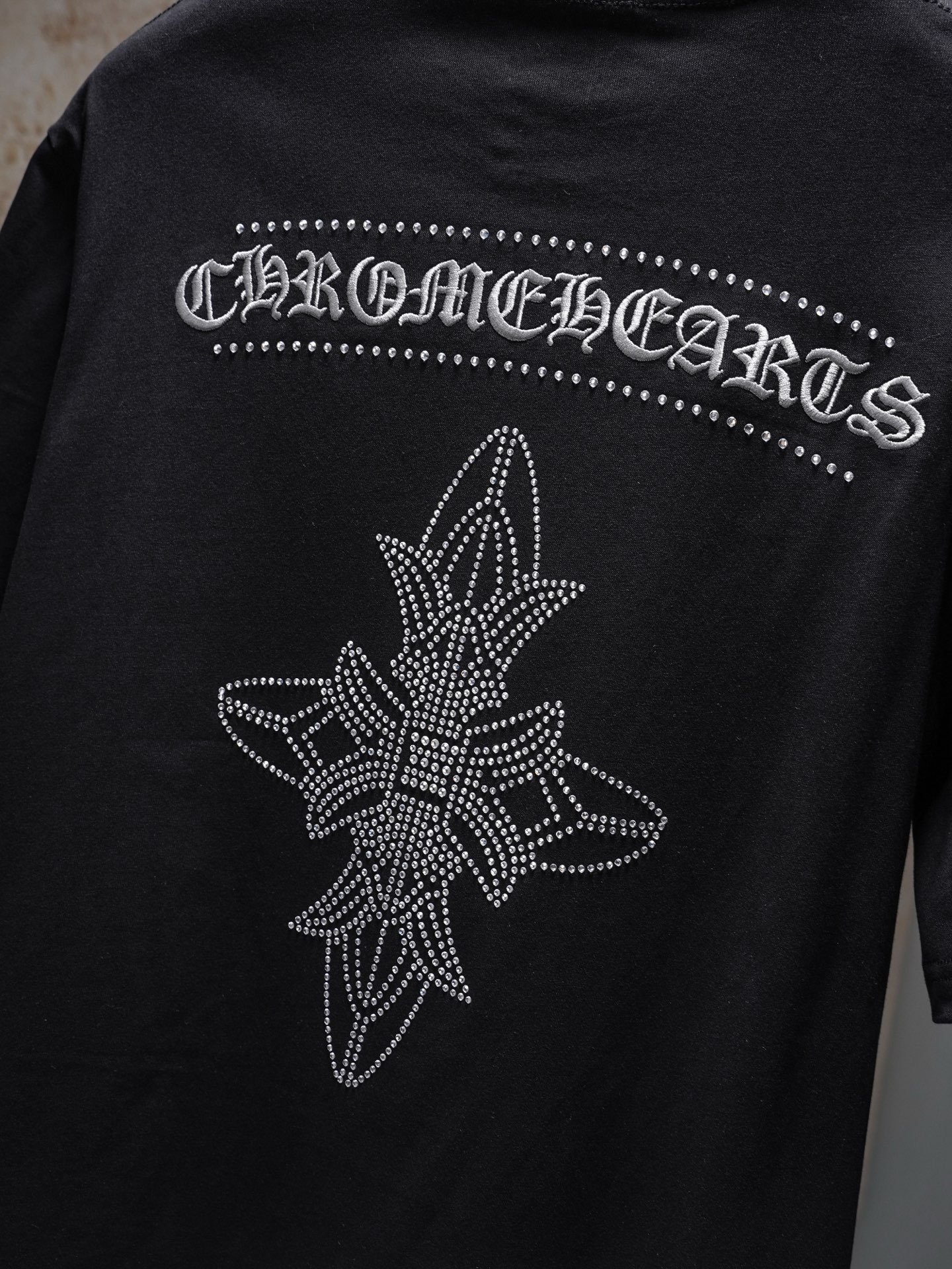 Chrome Hearts ChtomeHearta/克罗心 前后马蹄刺绣烫钻T恤短袖