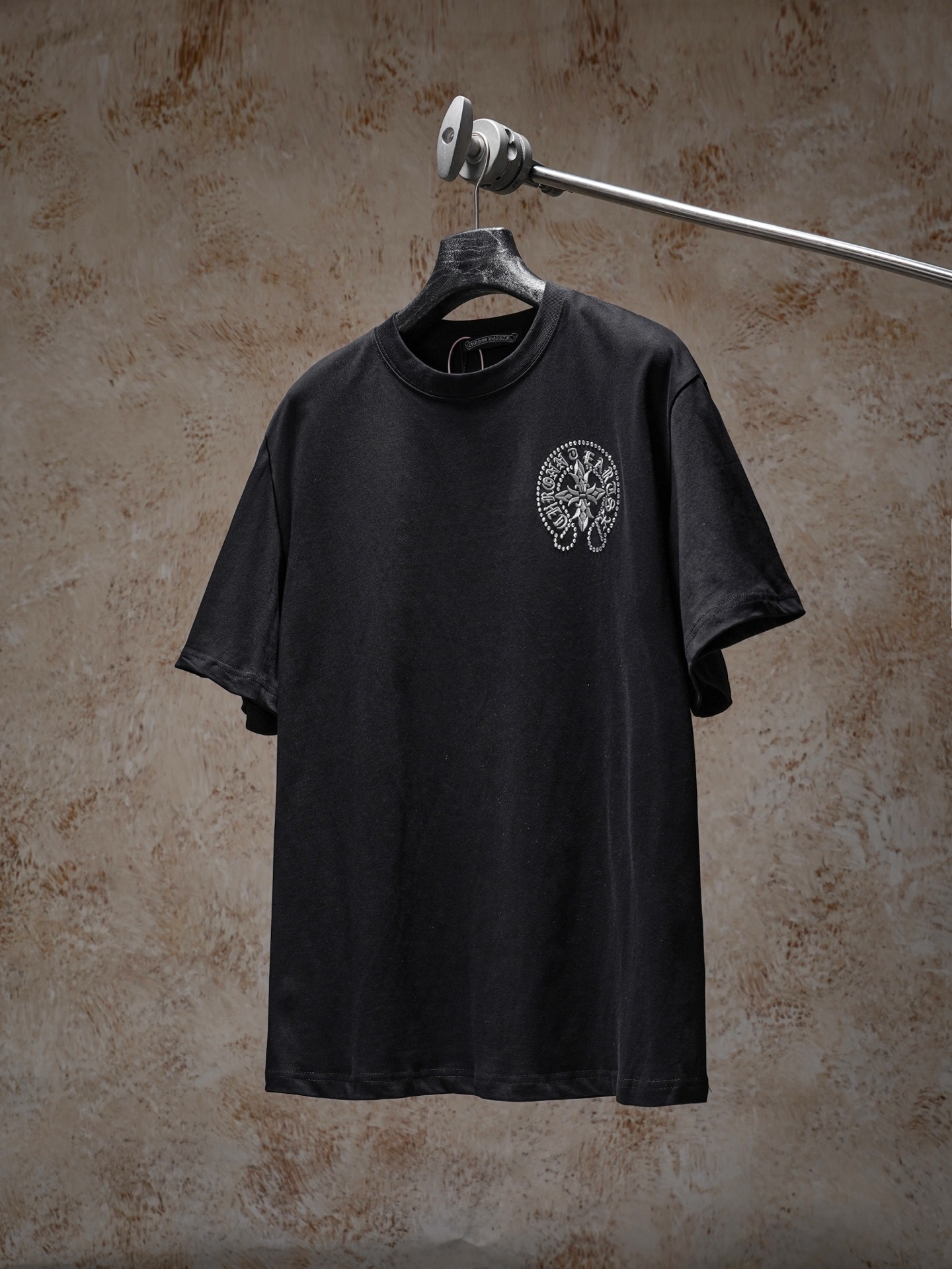 Chrome Hearts ChtomeHearta/克罗心 前后马蹄刺绣烫钻T恤短袖