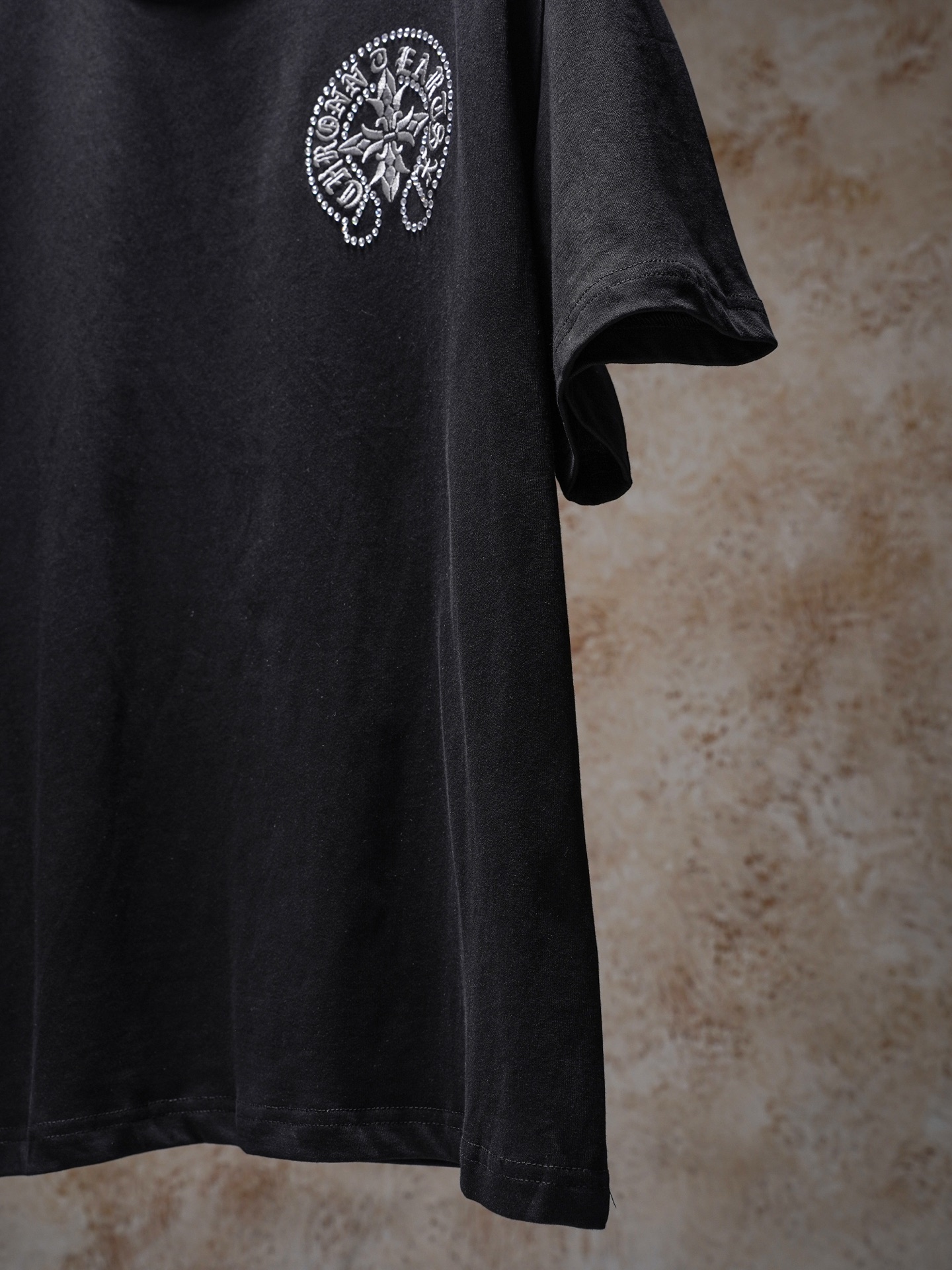 Chrome Hearts ChtomeHearta/克罗心 前后马蹄刺绣烫钻T恤短袖