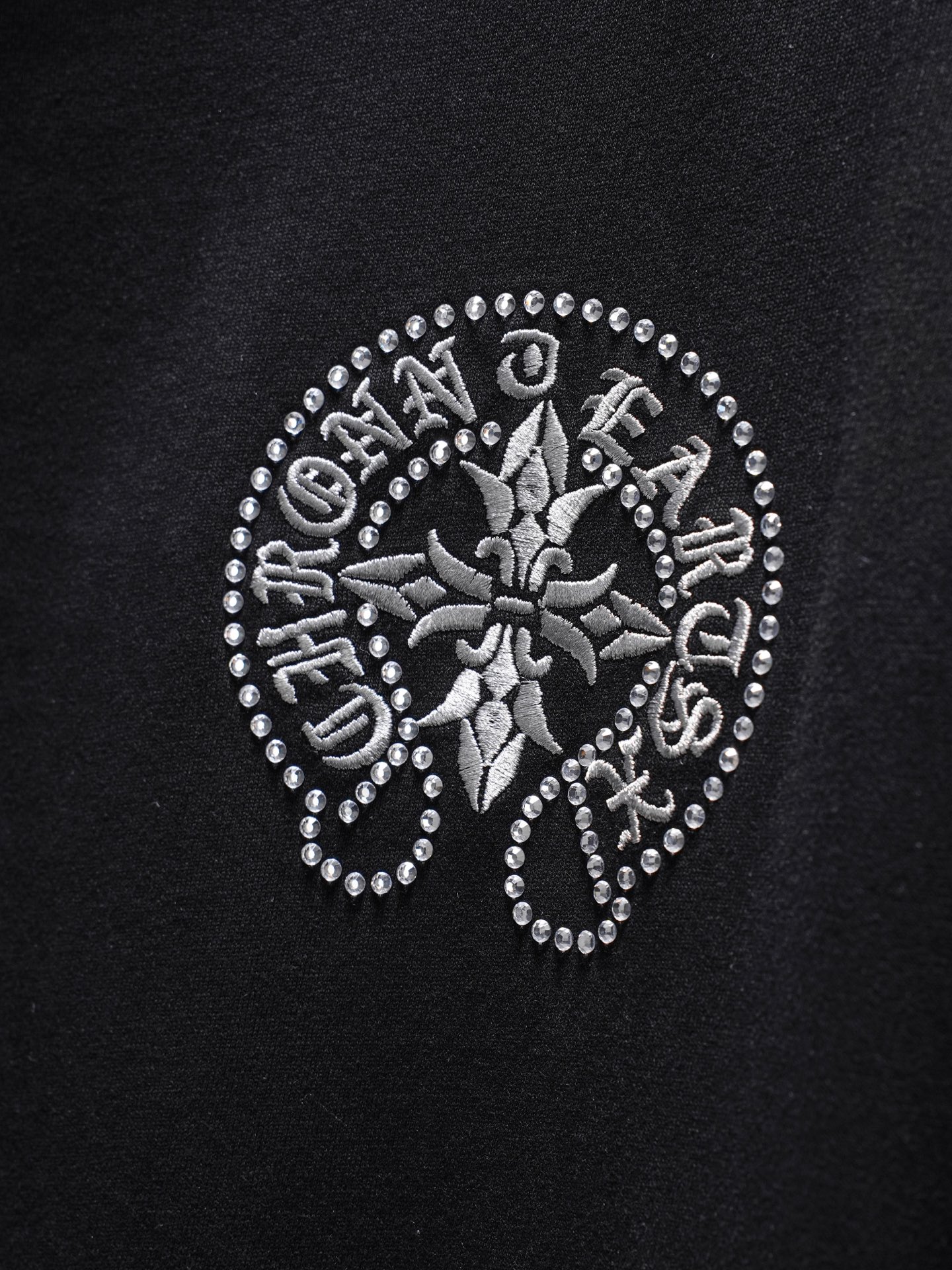 Chrome Hearts ChtomeHearta/克罗心 前后马蹄刺绣烫钻T恤短袖