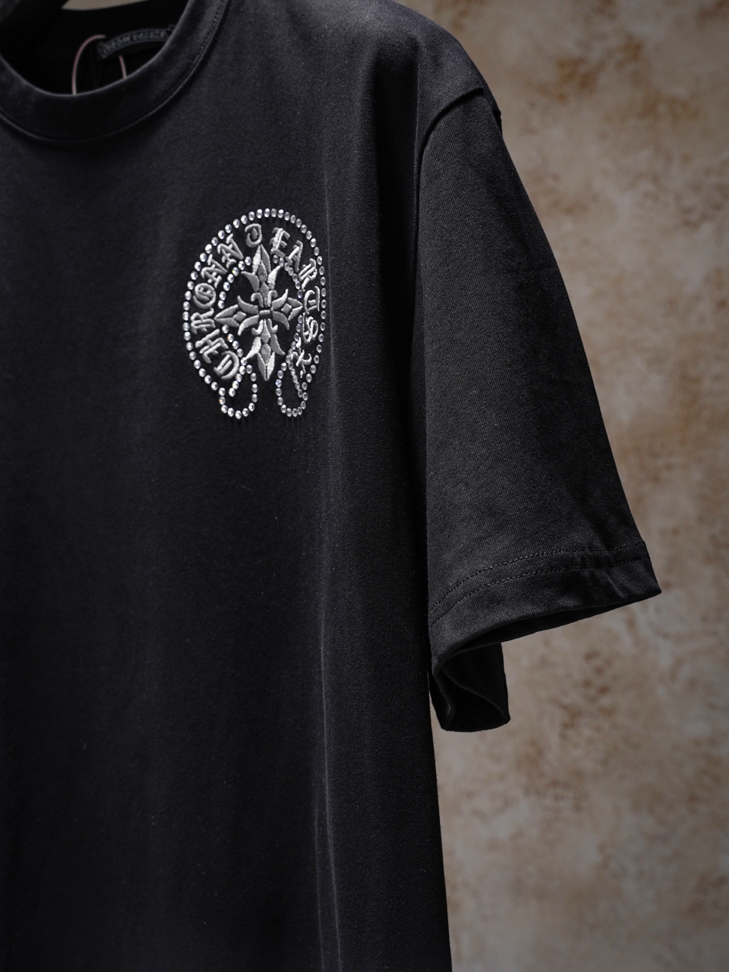 Chrome Hearts ChtomeHearta/克罗心 前后马蹄刺绣烫钻T恤短袖