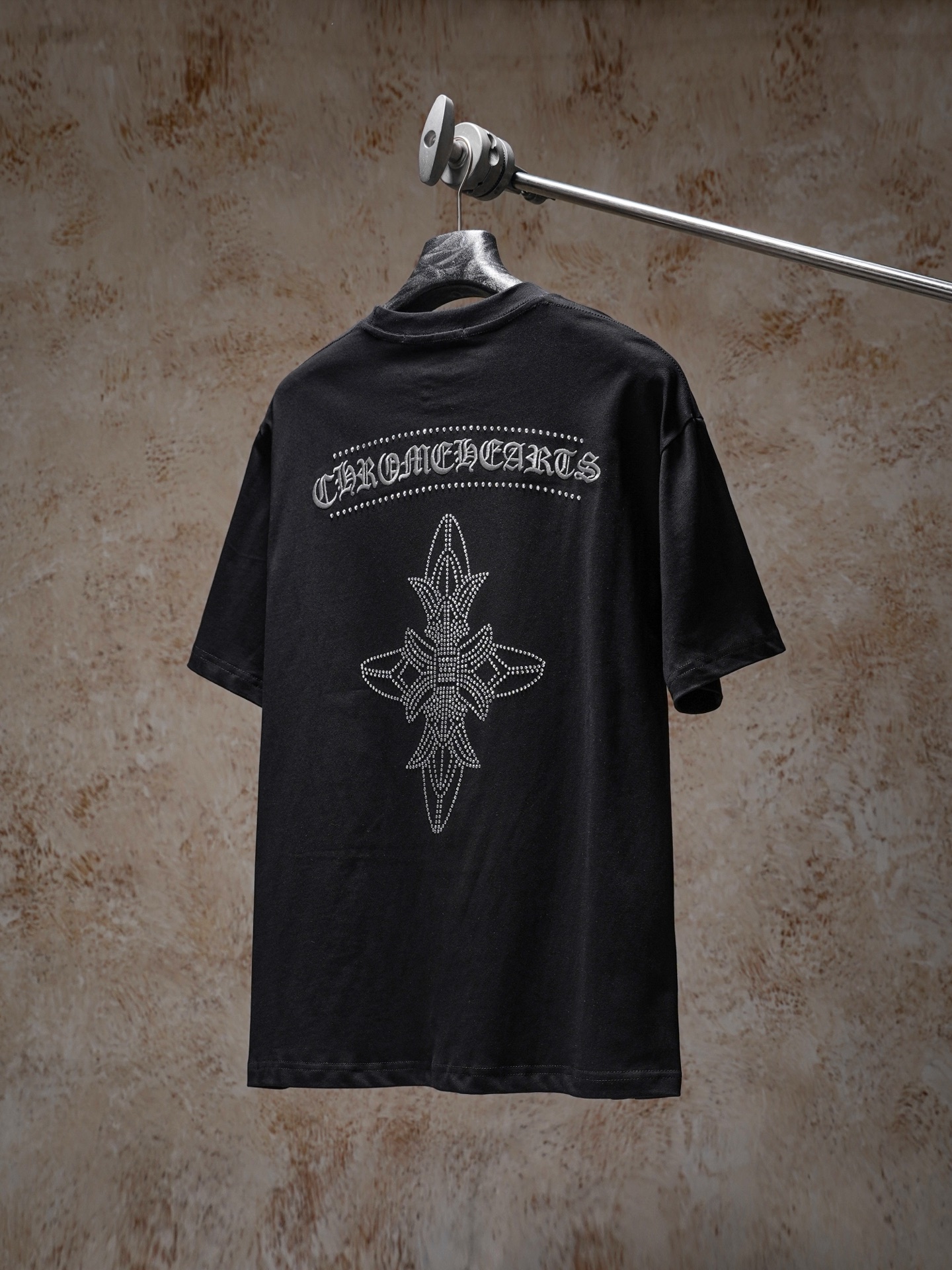 Chrome Hearts ChtomeHearta/克罗心 前后马蹄刺绣烫钻T恤短袖