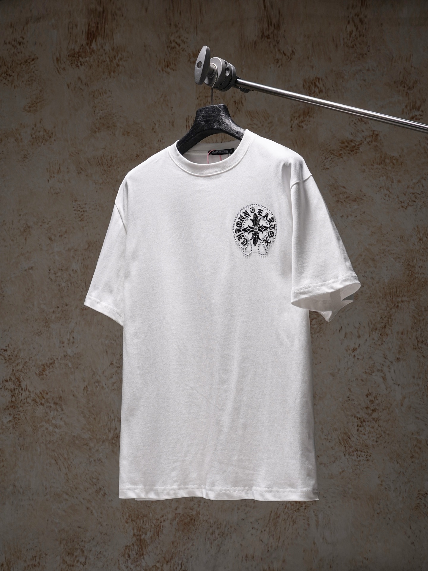 Chrome Hearts ChtomeHearta/克罗心 前后马蹄刺绣烫钻T恤短袖