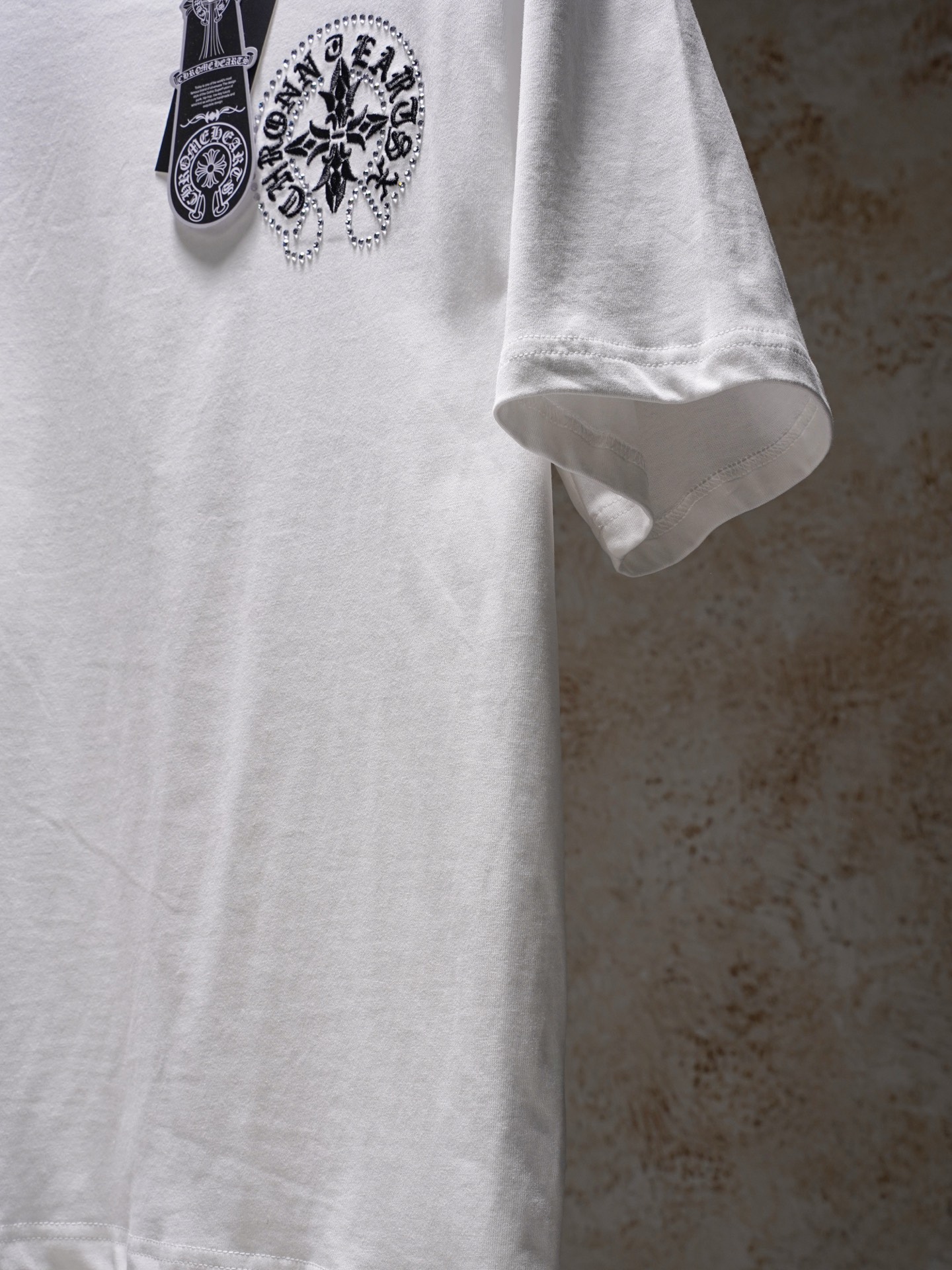 Chrome Hearts ChtomeHearta/克罗心 前后马蹄刺绣烫钻T恤短袖