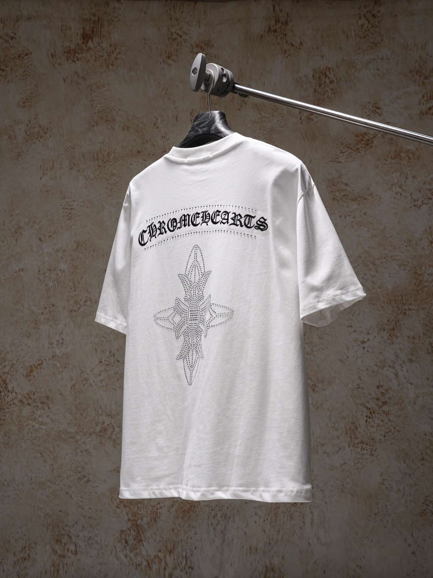 Chrome Hearts ChtomeHearta/克罗心 前后马蹄刺绣烫钻T恤短袖