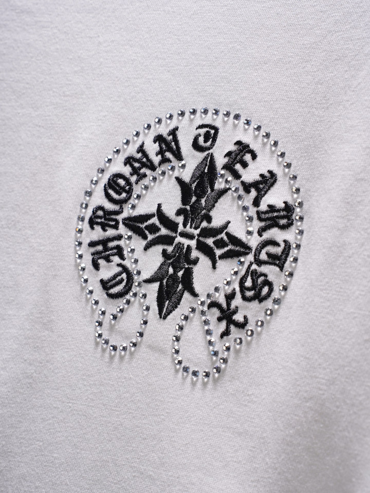 Chrome Hearts ChtomeHearta/克罗心 前后马蹄刺绣烫钻T恤短袖