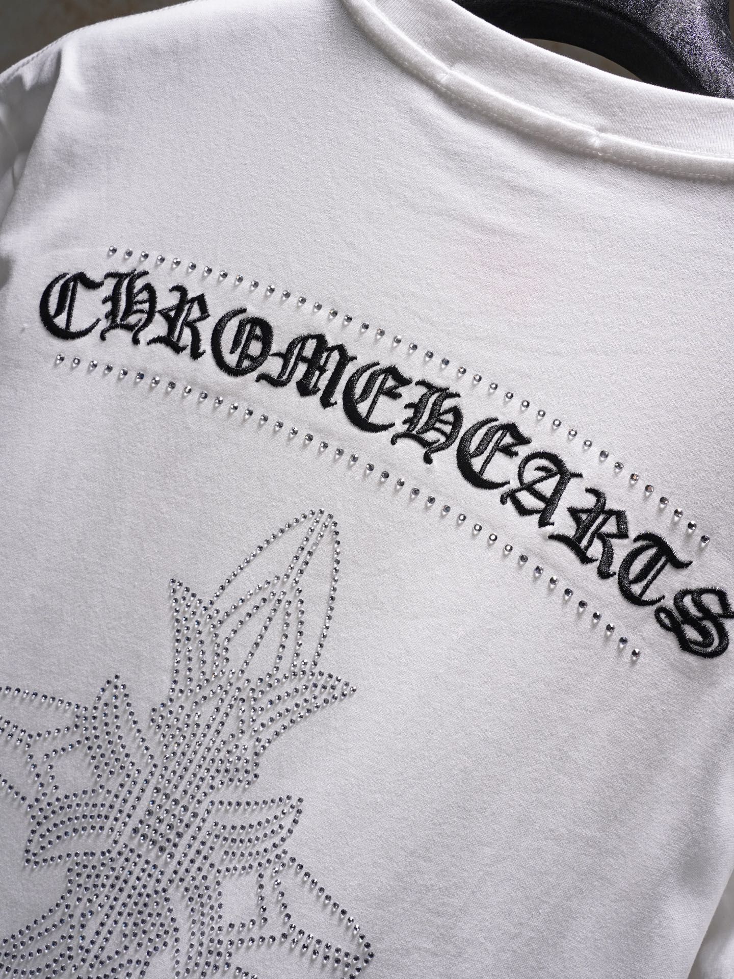 Chrome Hearts ChtomeHearta/克罗心 前后马蹄刺绣烫钻T恤短袖