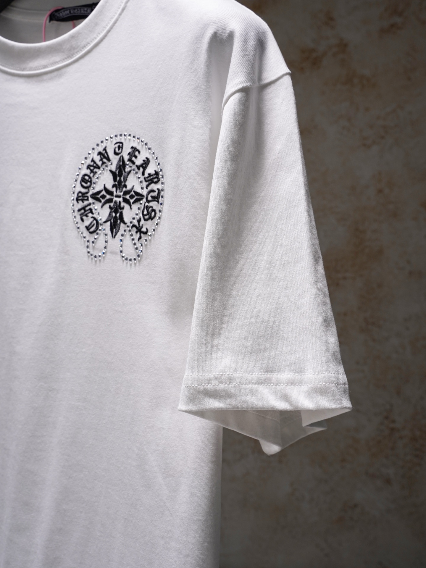 Chrome Hearts ChtomeHearta/克罗心 前后马蹄刺绣烫钻T恤短袖