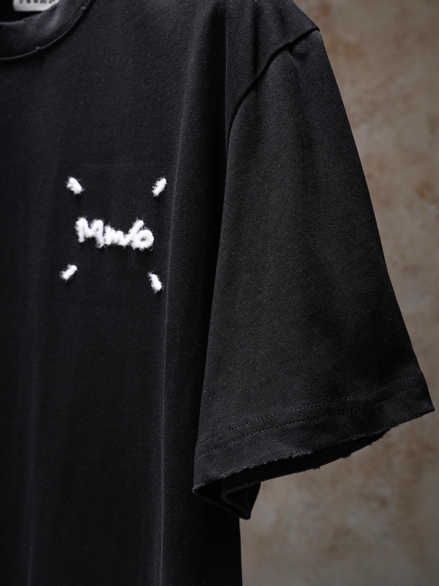 Maison Margiela MAISON MARGIELA马吉拉MM6 刺绣磨破短袖T恤
