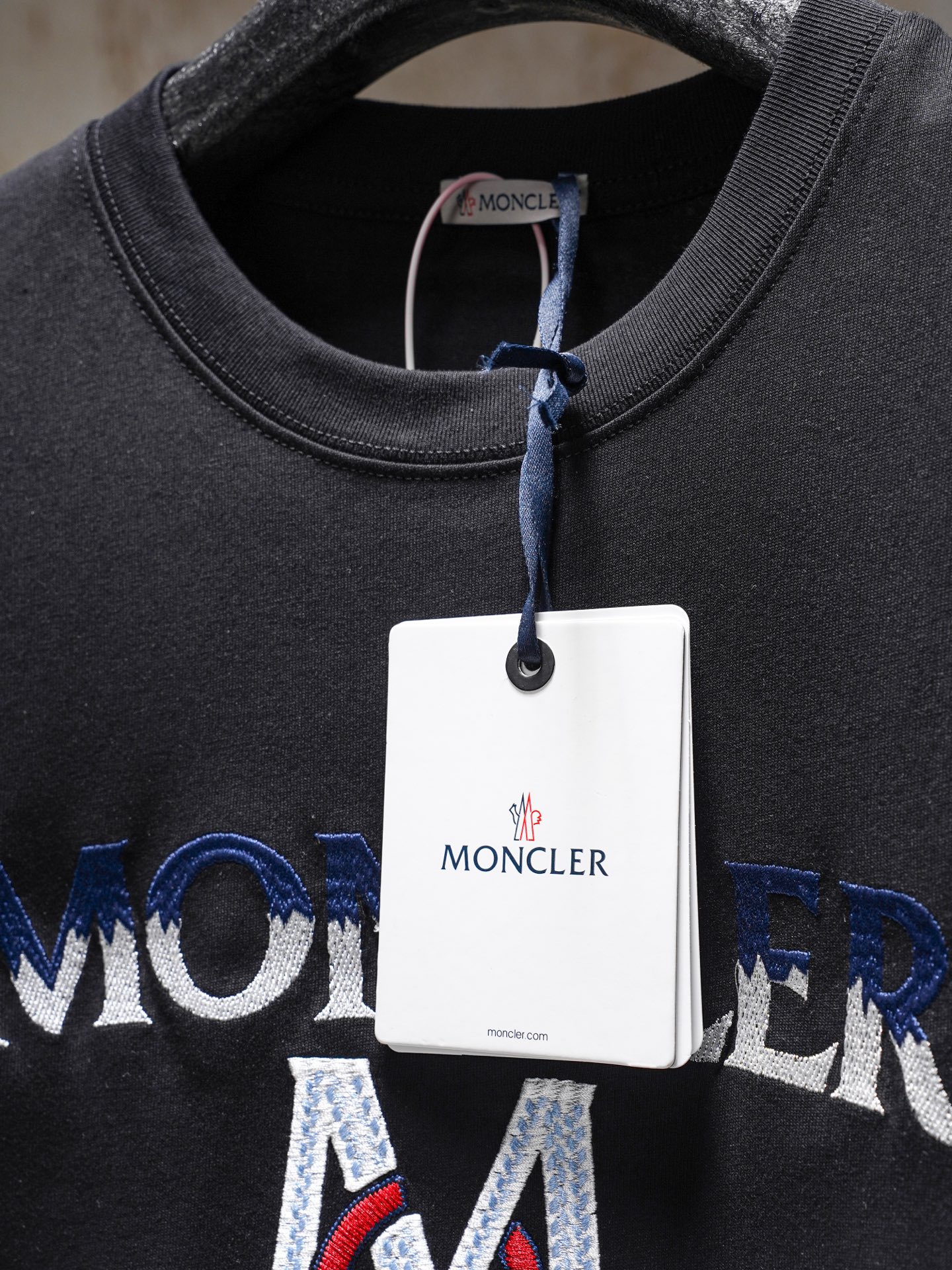Moncler Moncler/蒙口胸前大logo刺绣短袖T恤