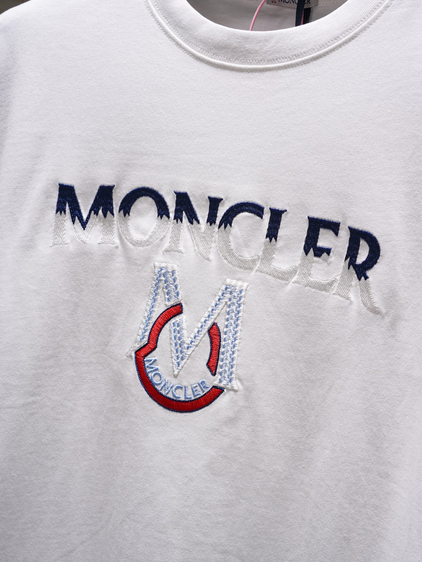 Moncler Moncler/蒙口胸前大logo刺绣短袖T恤