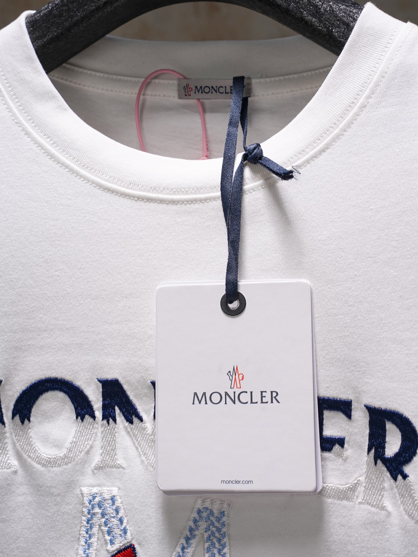 Moncler Moncler/蒙口胸前大logo刺绣短袖T恤