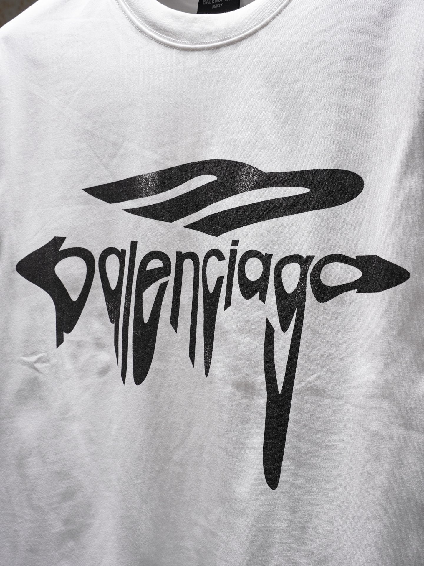 Balenciaga BALENCIAGA巴黎世家3B溶解字母短袖T恤
