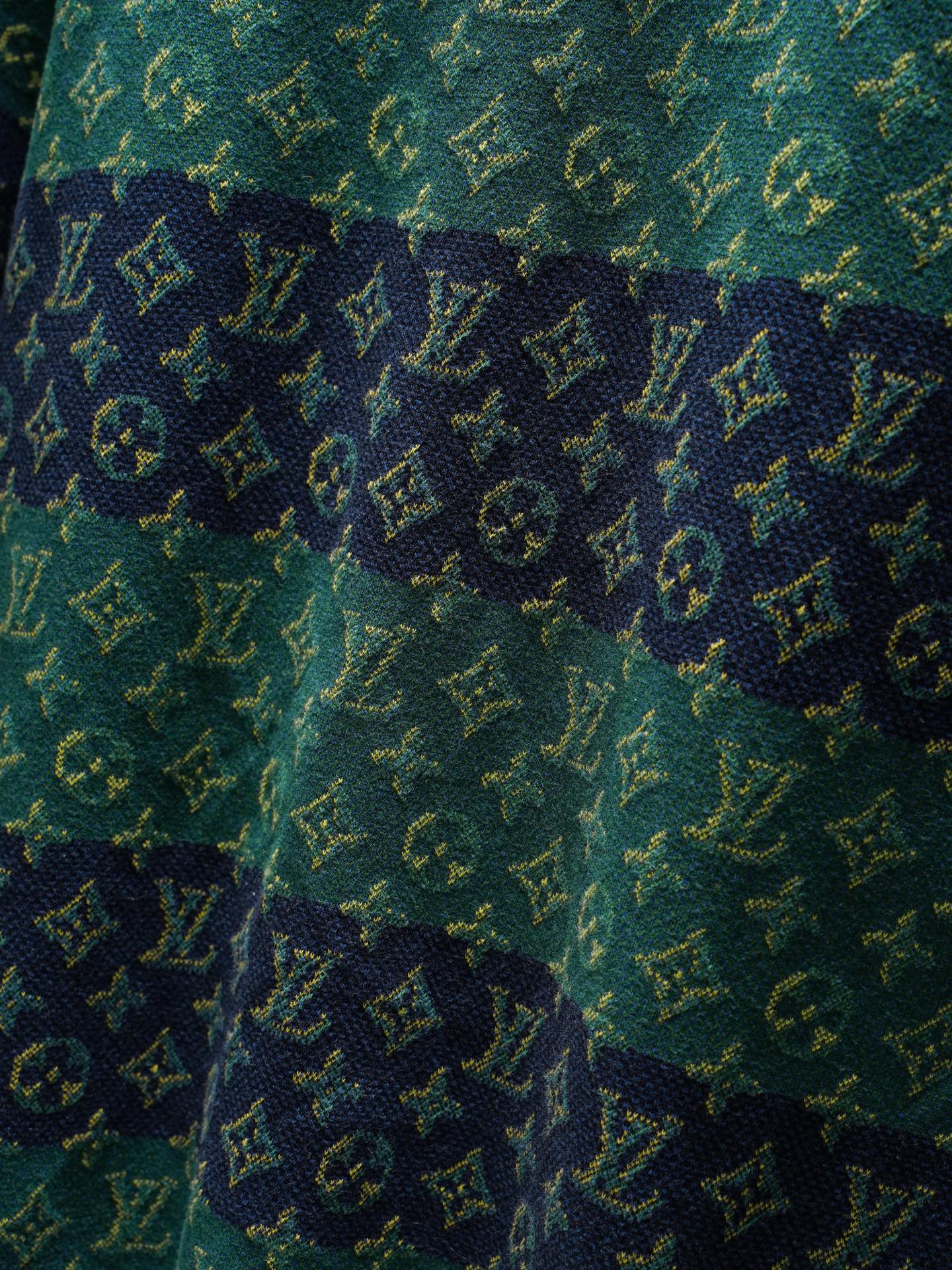 Louis Vuitton LV/路易威登 Monogram条纹老花针织圆领衫