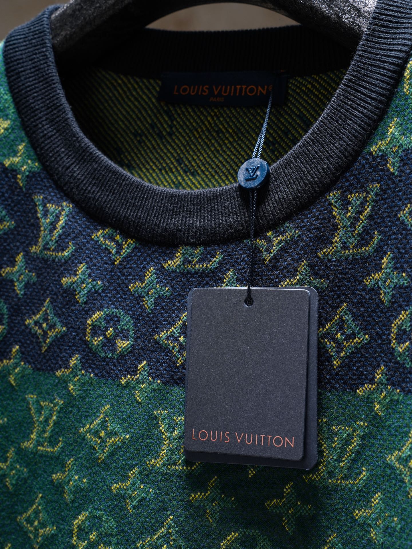 Louis Vuitton LV/路易威登 Monogram条纹老花针织圆领衫