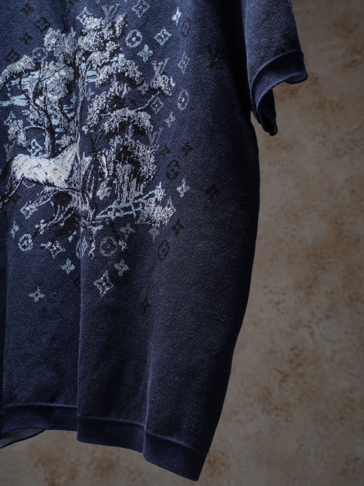 Louis Vuitton 1v 26SS 马年限定字母嵌花毛织短袖