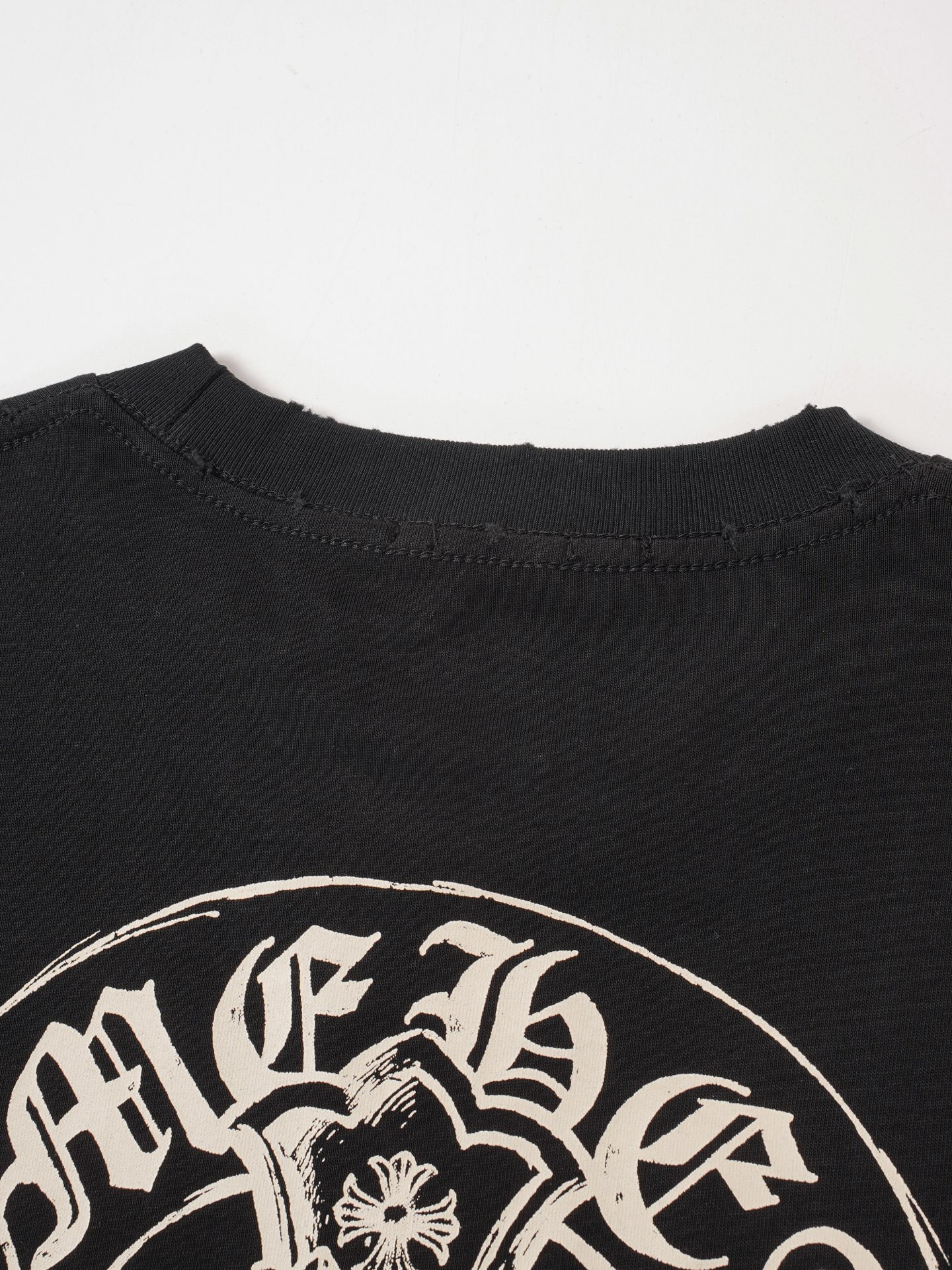 Chrome Hearts ChtomeHearta/克罗心马蹄磨破T恤短袖