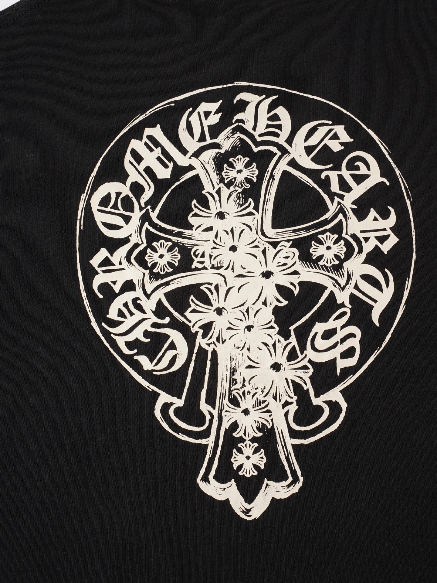 Chrome Hearts ChtomeHearta/克罗心马蹄磨破T恤短袖