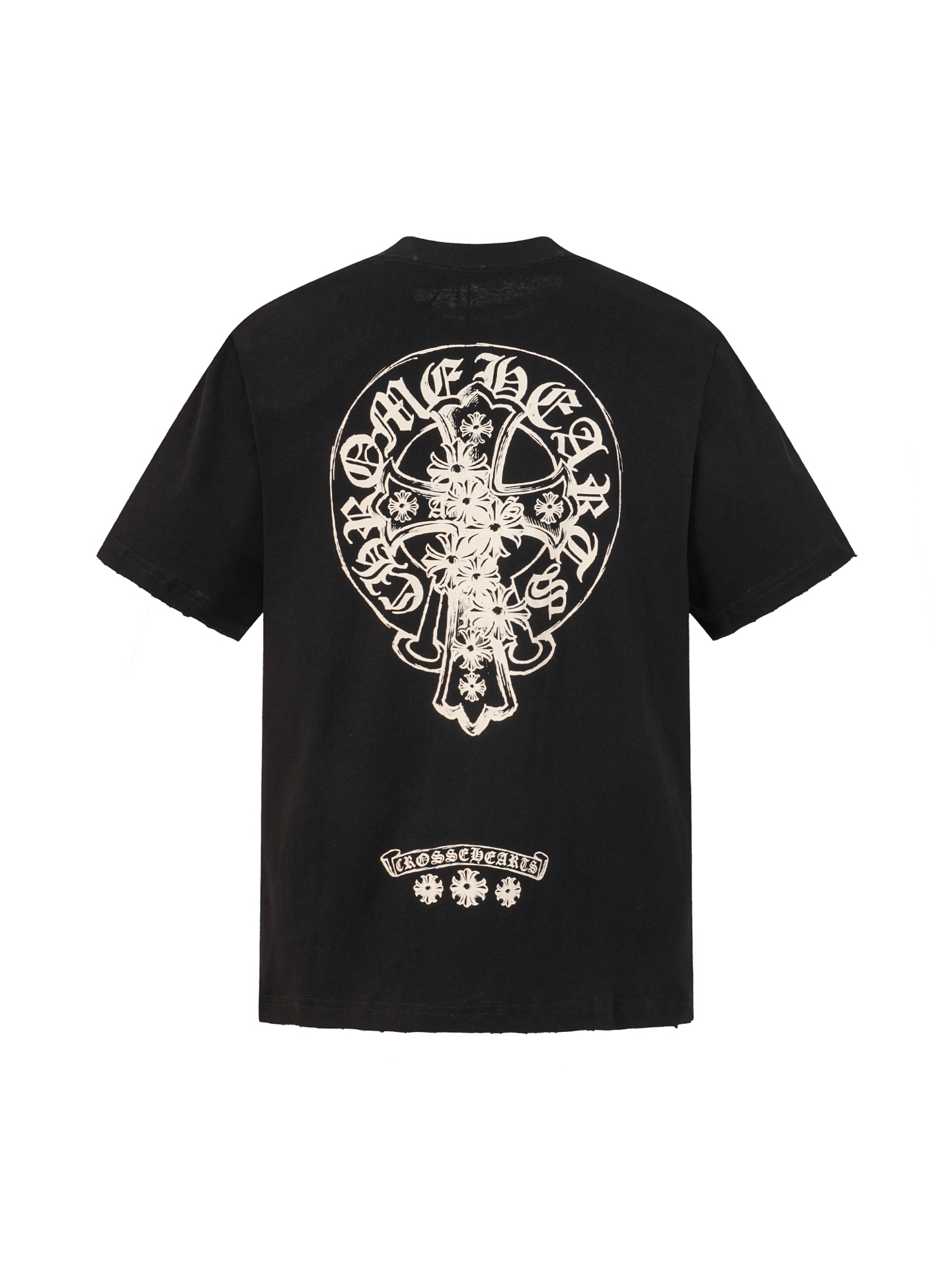 Chrome Hearts ChtomeHearta/克罗心马蹄磨破T恤短袖