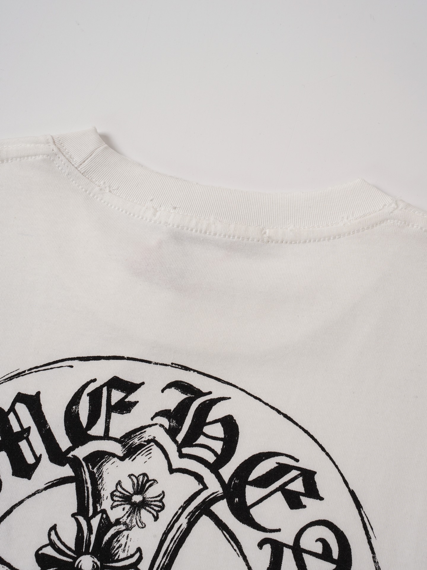 Chrome Hearts ChtomeHearta/克罗心马蹄磨破T恤短袖