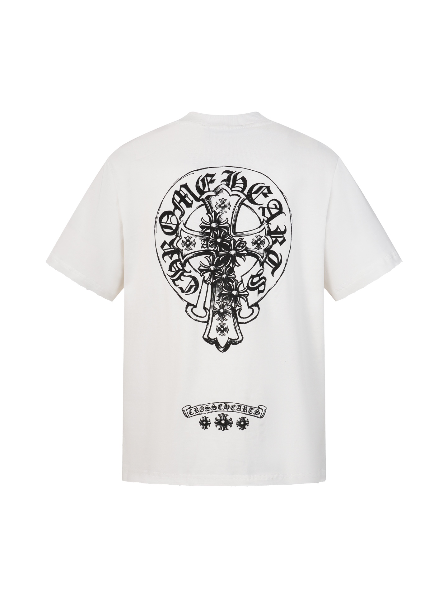 Chrome Hearts ChtomeHearta/克罗心马蹄磨破T恤短袖
