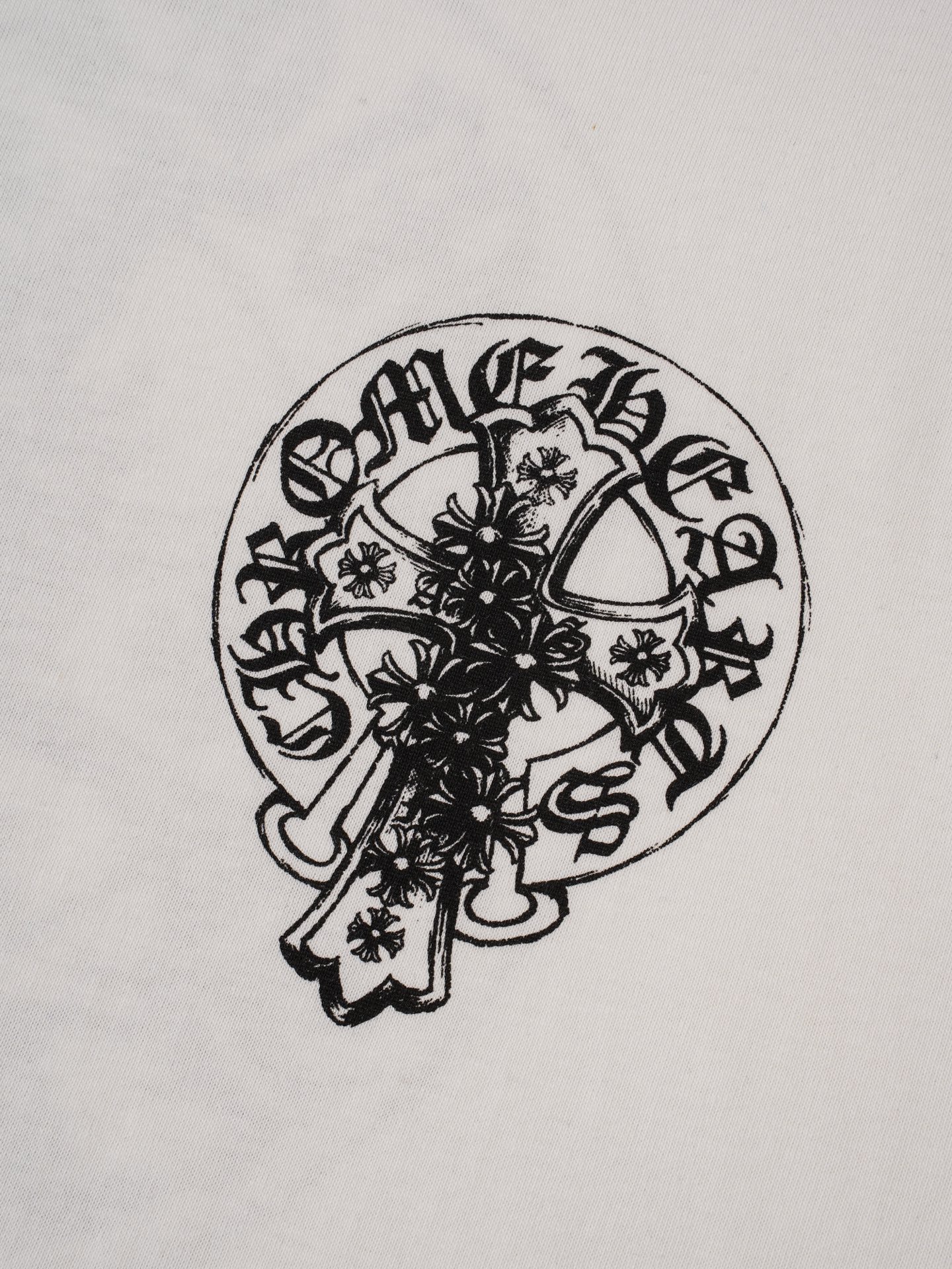Chrome Hearts ChtomeHearta/克罗心马蹄磨破T恤短袖