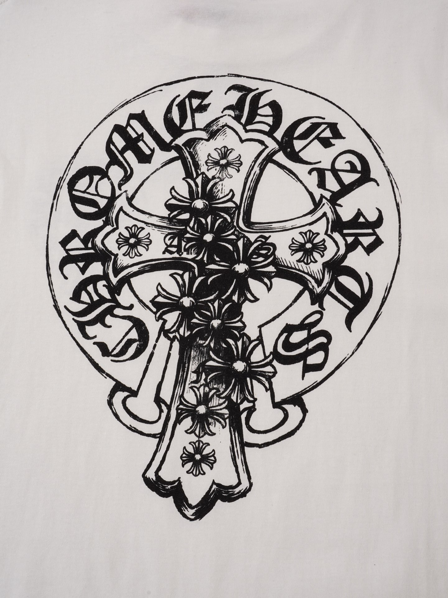 Chrome Hearts ChtomeHearta/克罗心马蹄磨破T恤短袖