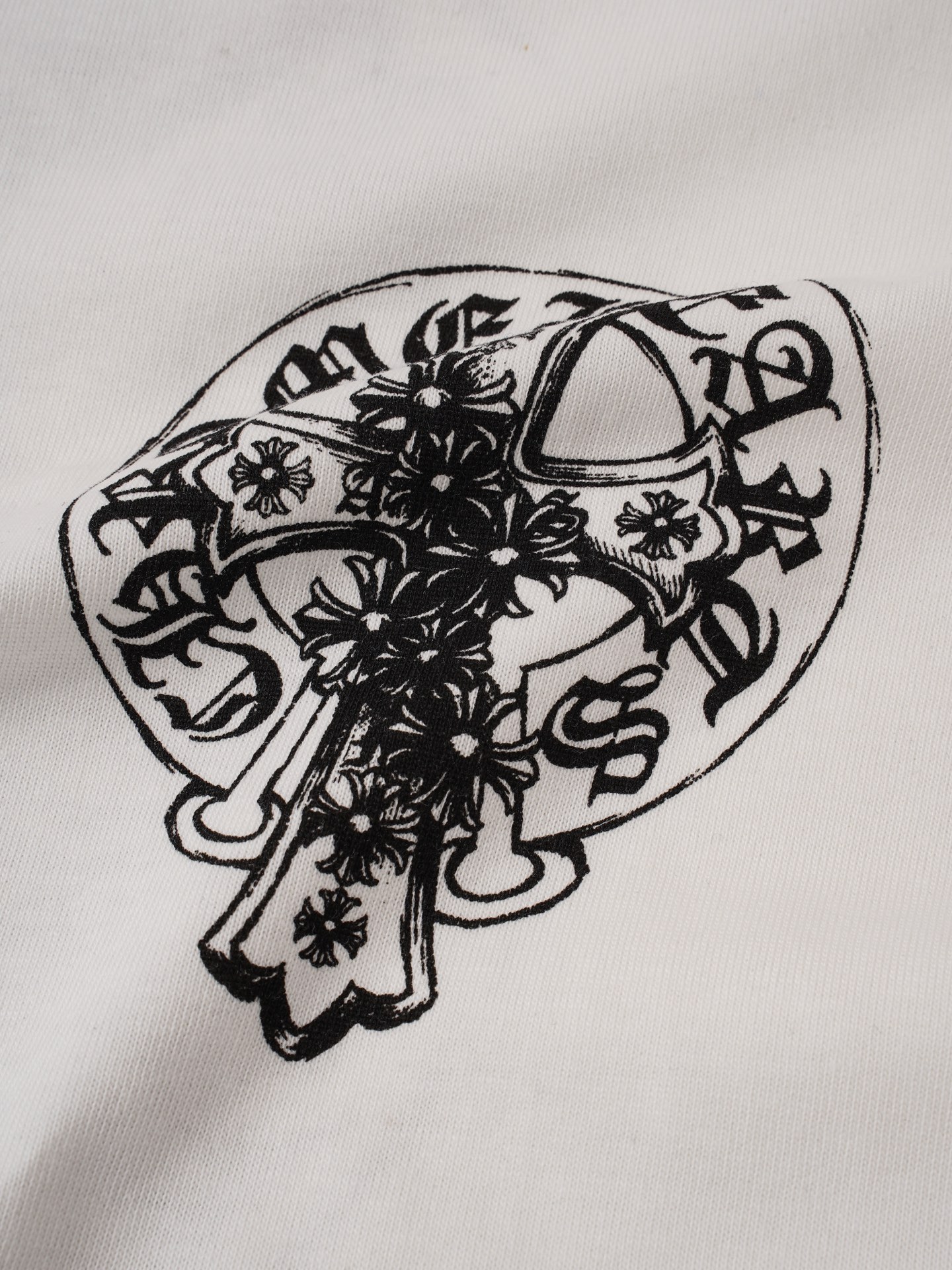 Chrome Hearts ChtomeHearta/克罗心马蹄磨破T恤短袖