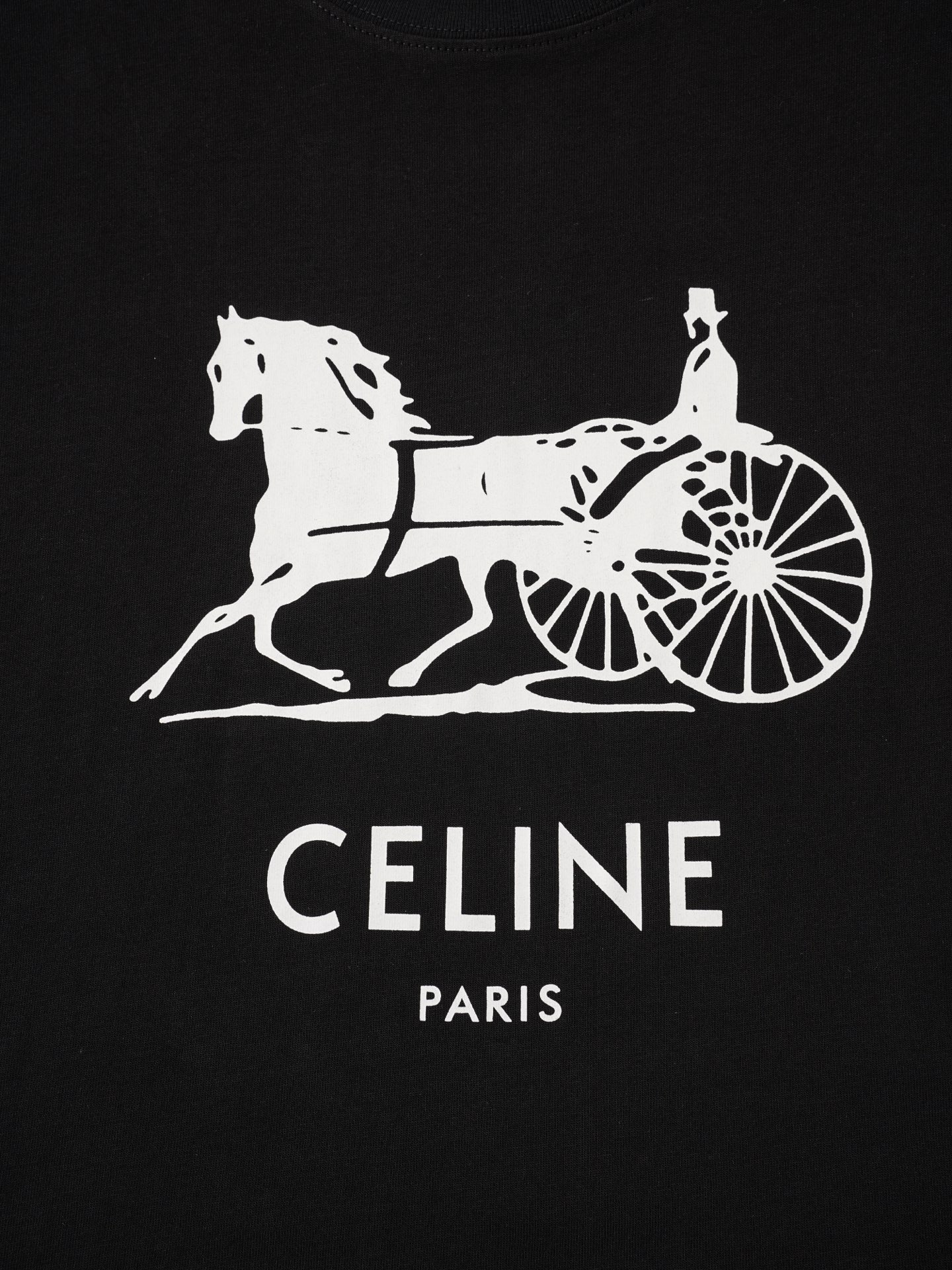 Celine Celine/ 赛琳26ss马年限定印花双纱纯棉短袖T恤