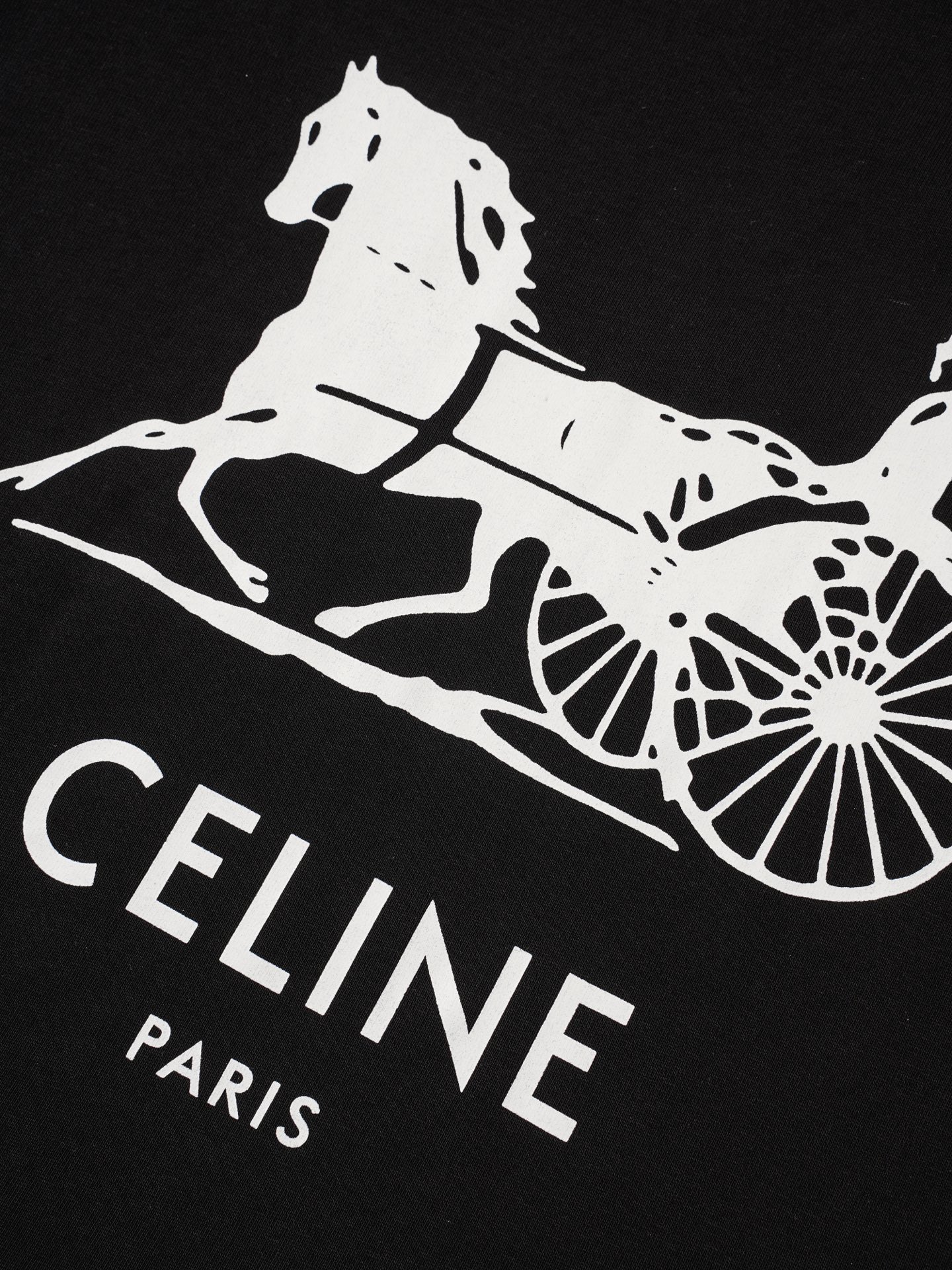 Celine Celine/ 赛琳26ss马年限定印花双纱纯棉短袖T恤