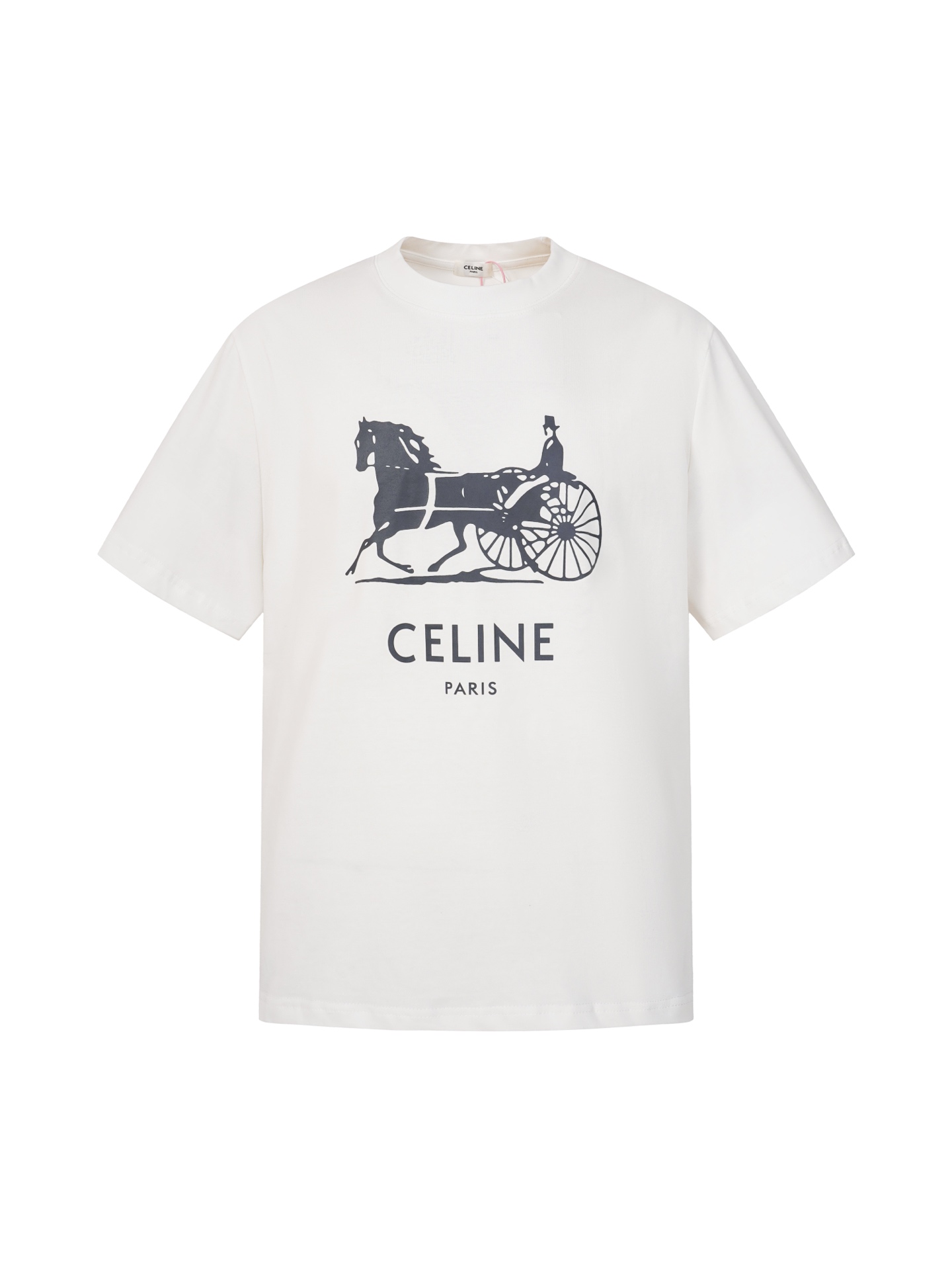 Celine Celine/ 赛琳26ss马年限定印花双纱纯棉短袖T恤