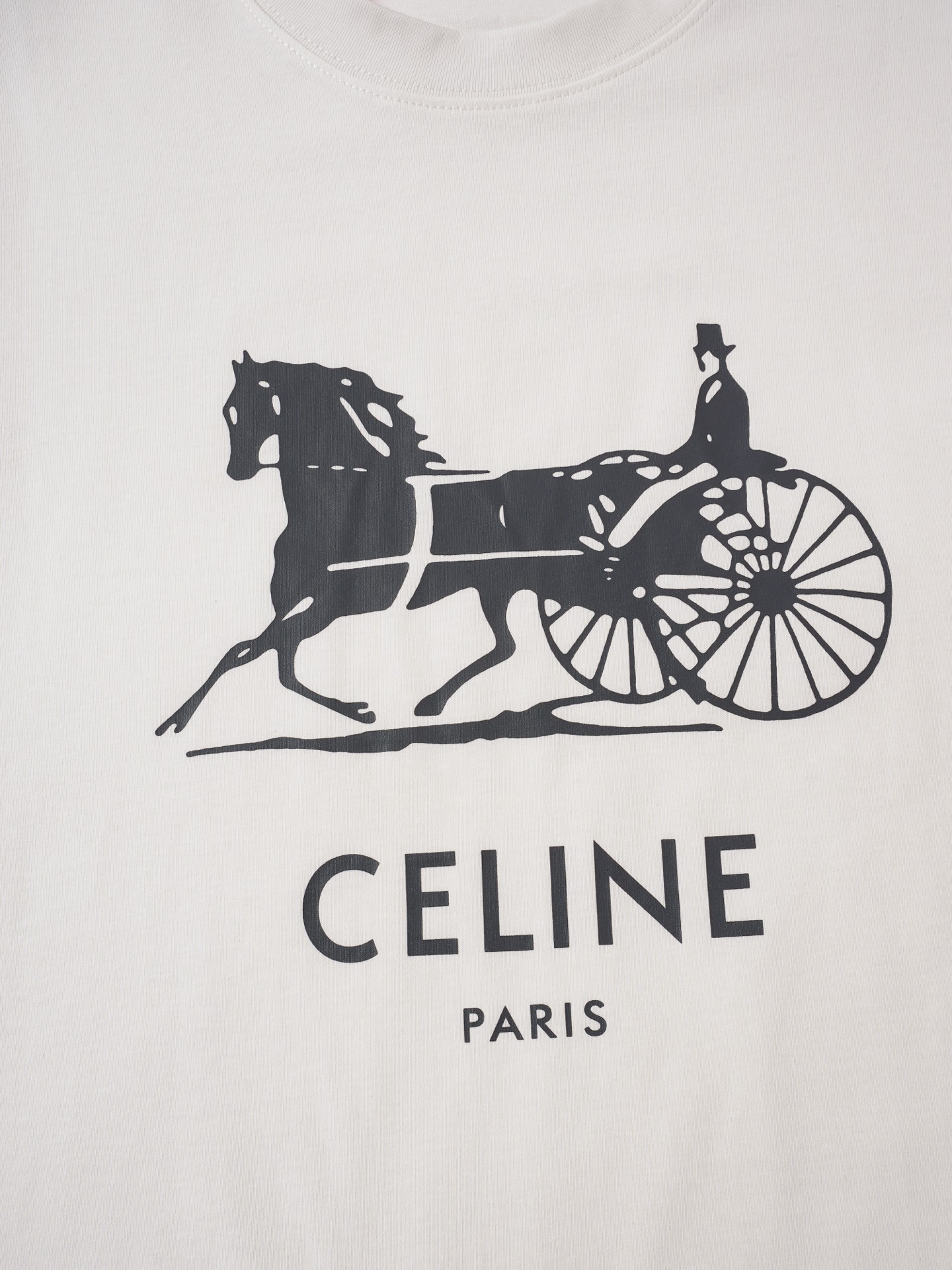 Celine Celine/ 赛琳26ss马年限定印花双纱纯棉短袖T恤