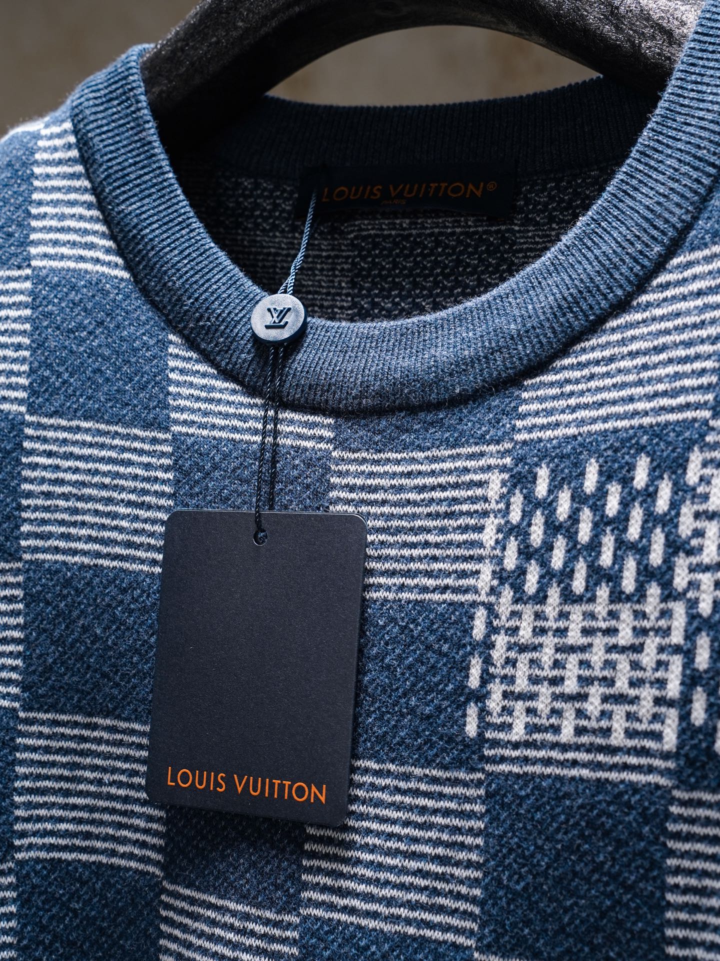 Louis Vuitton LOUIS VUITTON x Nigo 联名款 FW25 棋盘格拼接针织圆领短袖T恤 男款