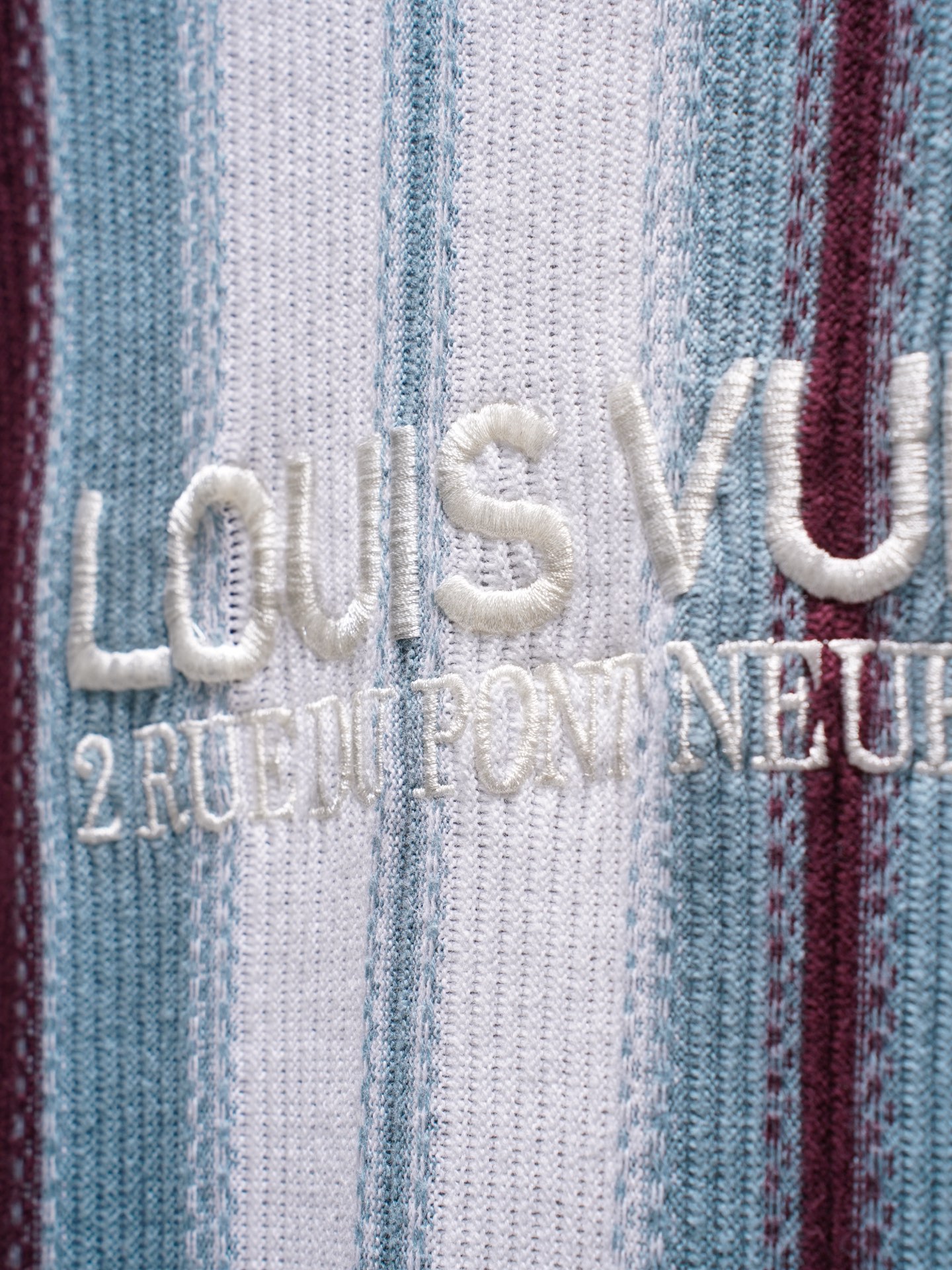 Louis Vuitton LOUIS VUITTON 条纹钩针短袖衬衫