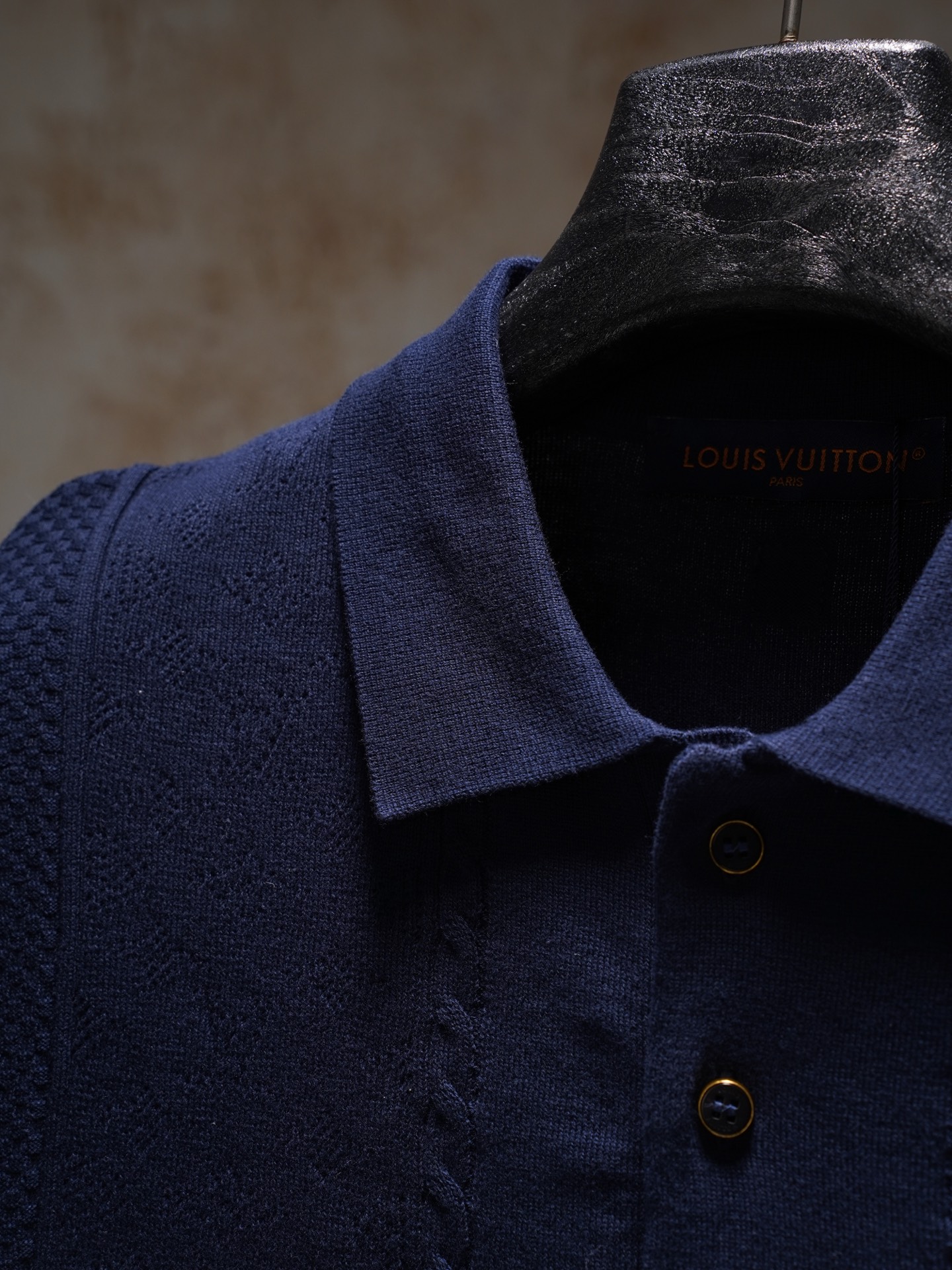 Louis Vuitton LV路易威登 丝绵混纺网眼马球衫