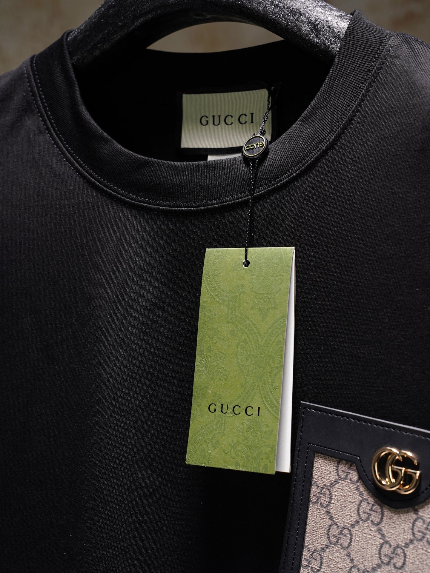 Gucci Gucci/古驰新款贴布假口袋圆领长袖