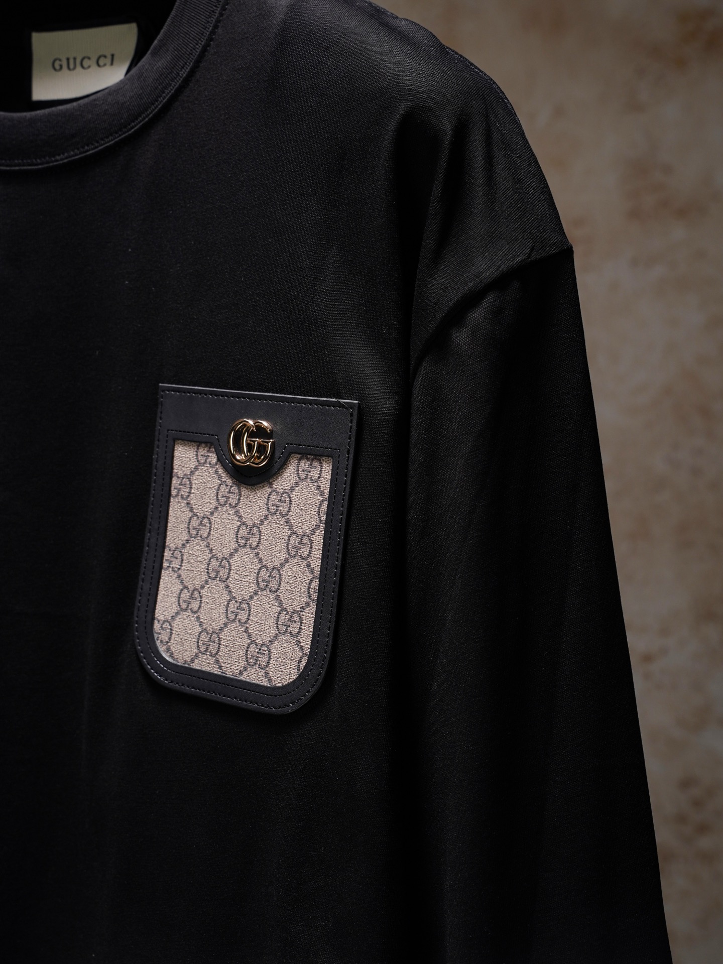 Gucci Gucci/古驰新款贴布假口袋圆领长袖