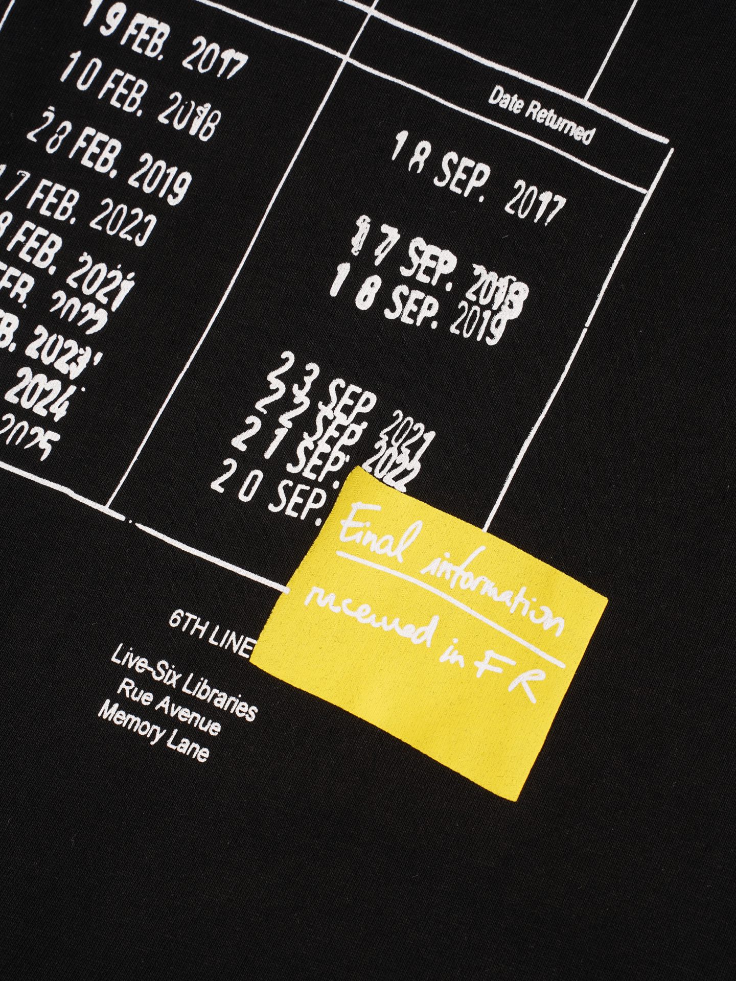 Maison Margiela Maison Margiela马吉拉26ss借阅单印花短袖T恤