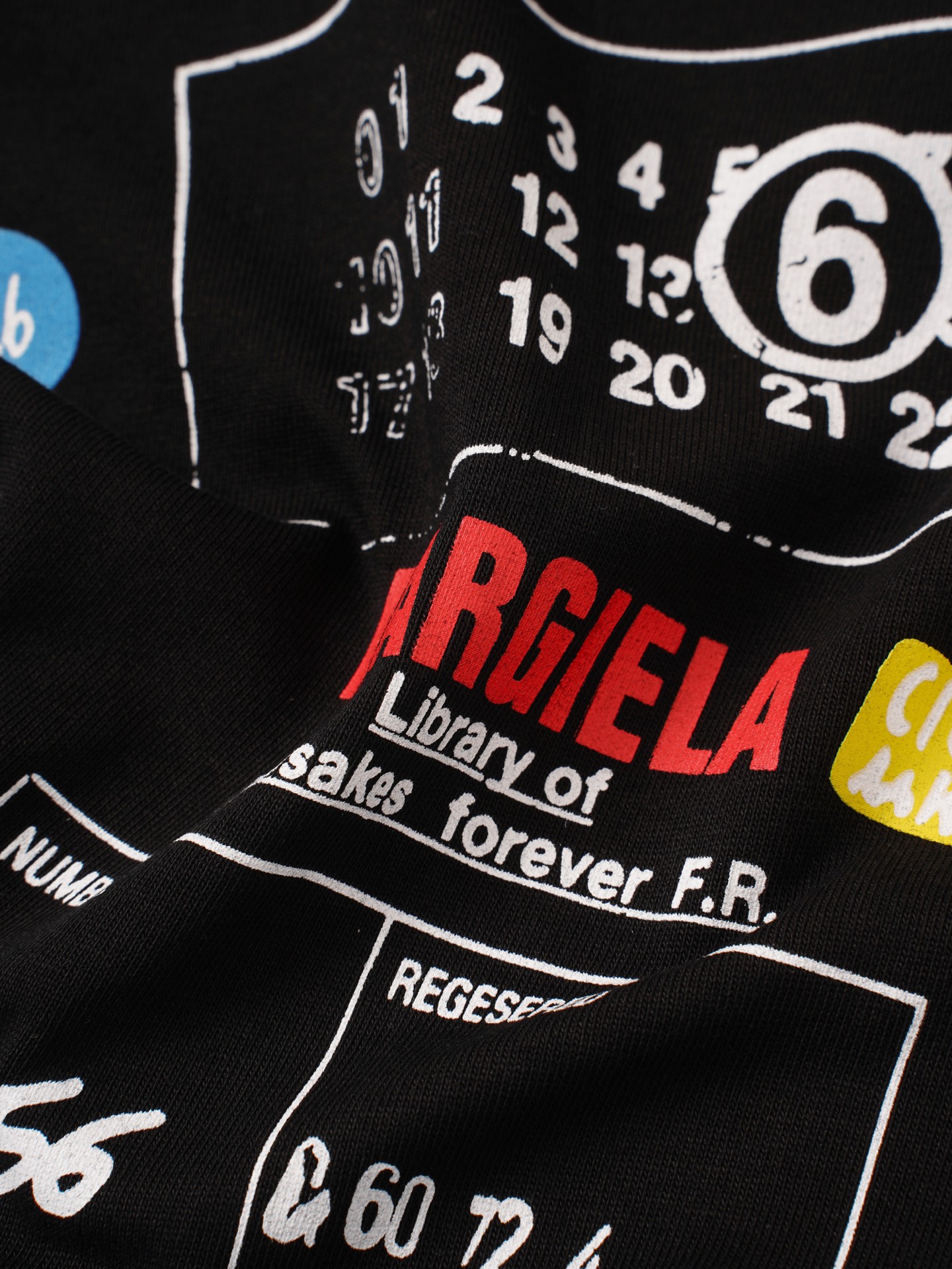 Maison Margiela Maison Margiela马吉拉26ss借阅单印花短袖T恤
