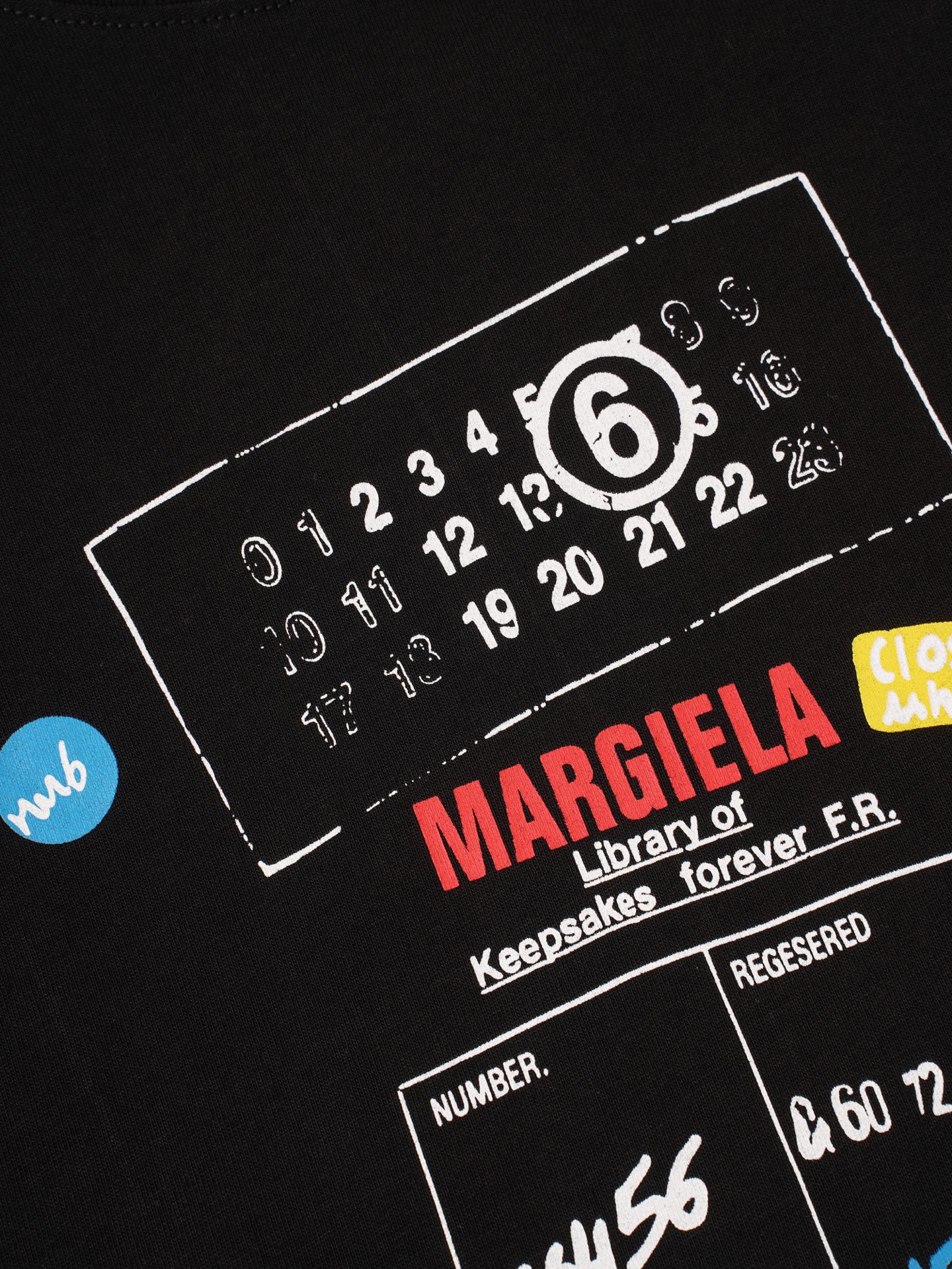 Maison Margiela Maison Margiela马吉拉26ss借阅单印花短袖T恤