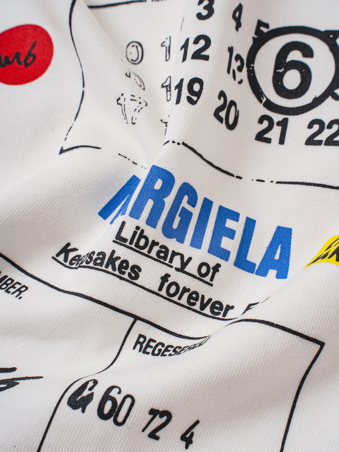 Maison Margiela Maison Margiela马吉拉26ss借阅单印花短袖T恤