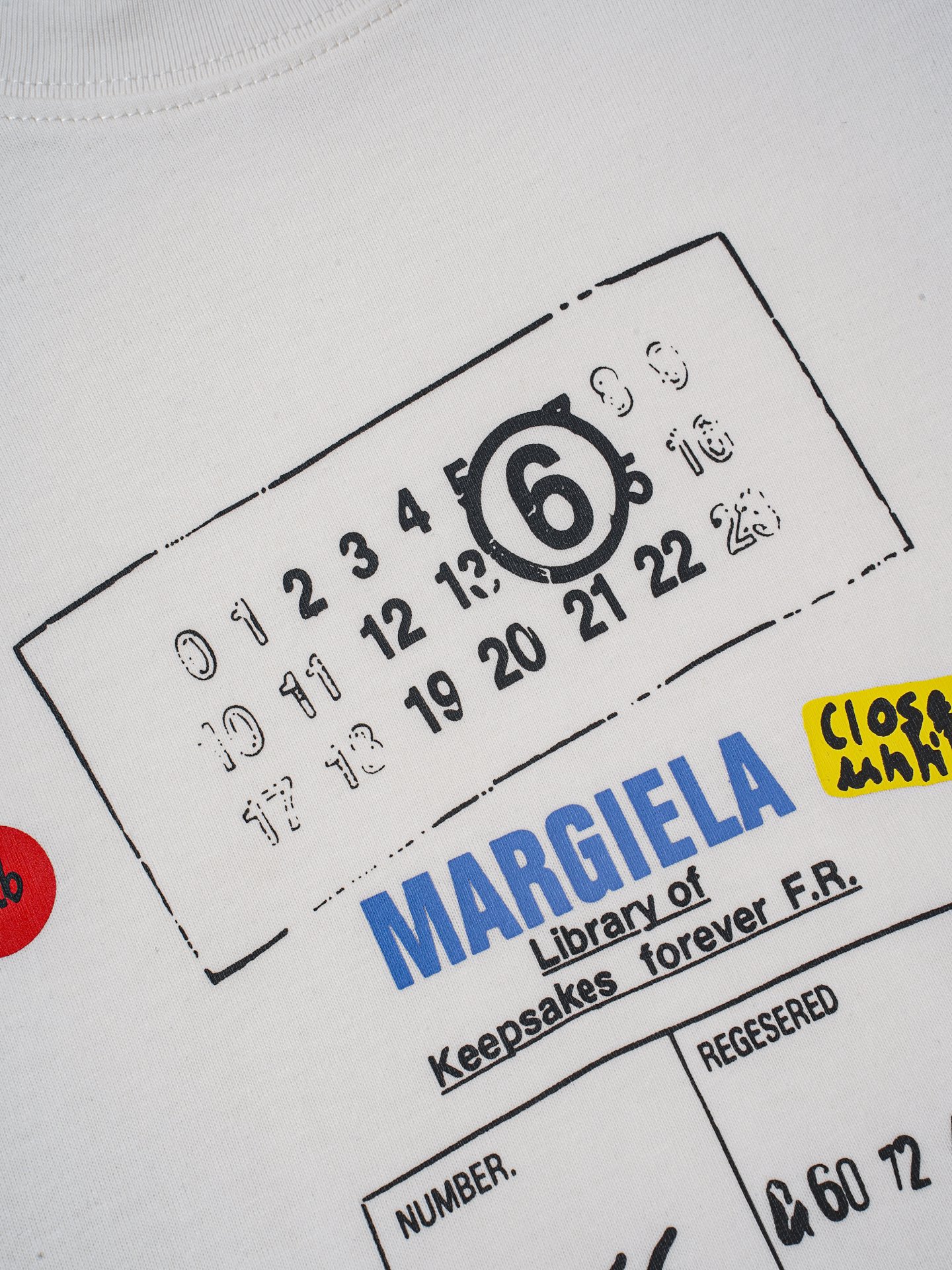 Maison Margiela Maison Margiela马吉拉26ss借阅单印花短袖T恤