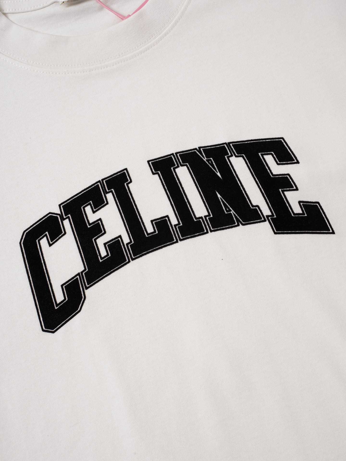 Celine CELINE 25SS圆领套头植绒印花短袖T恤