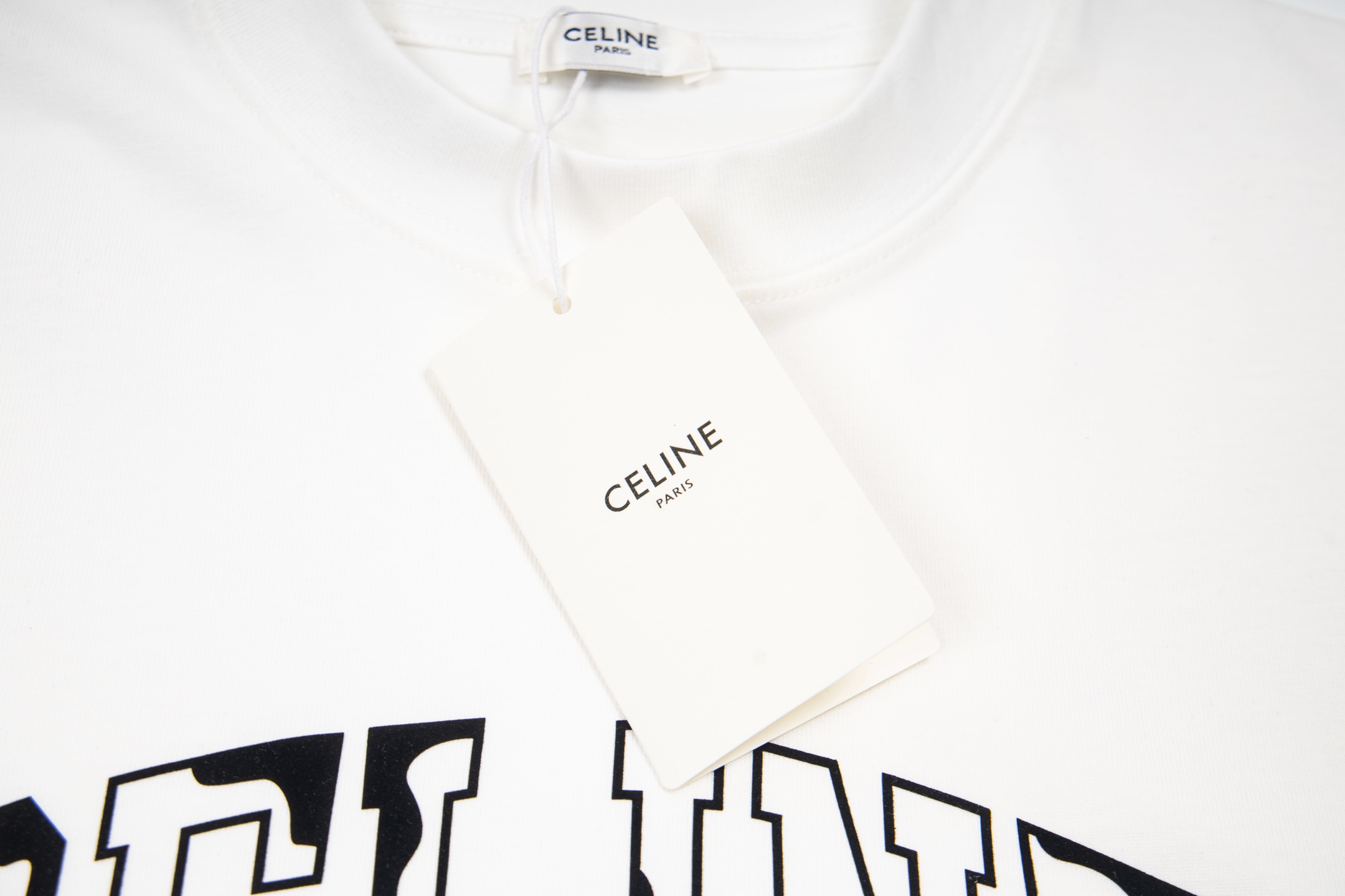 Celine CELINE 赛琳字母logo 短袖T恤