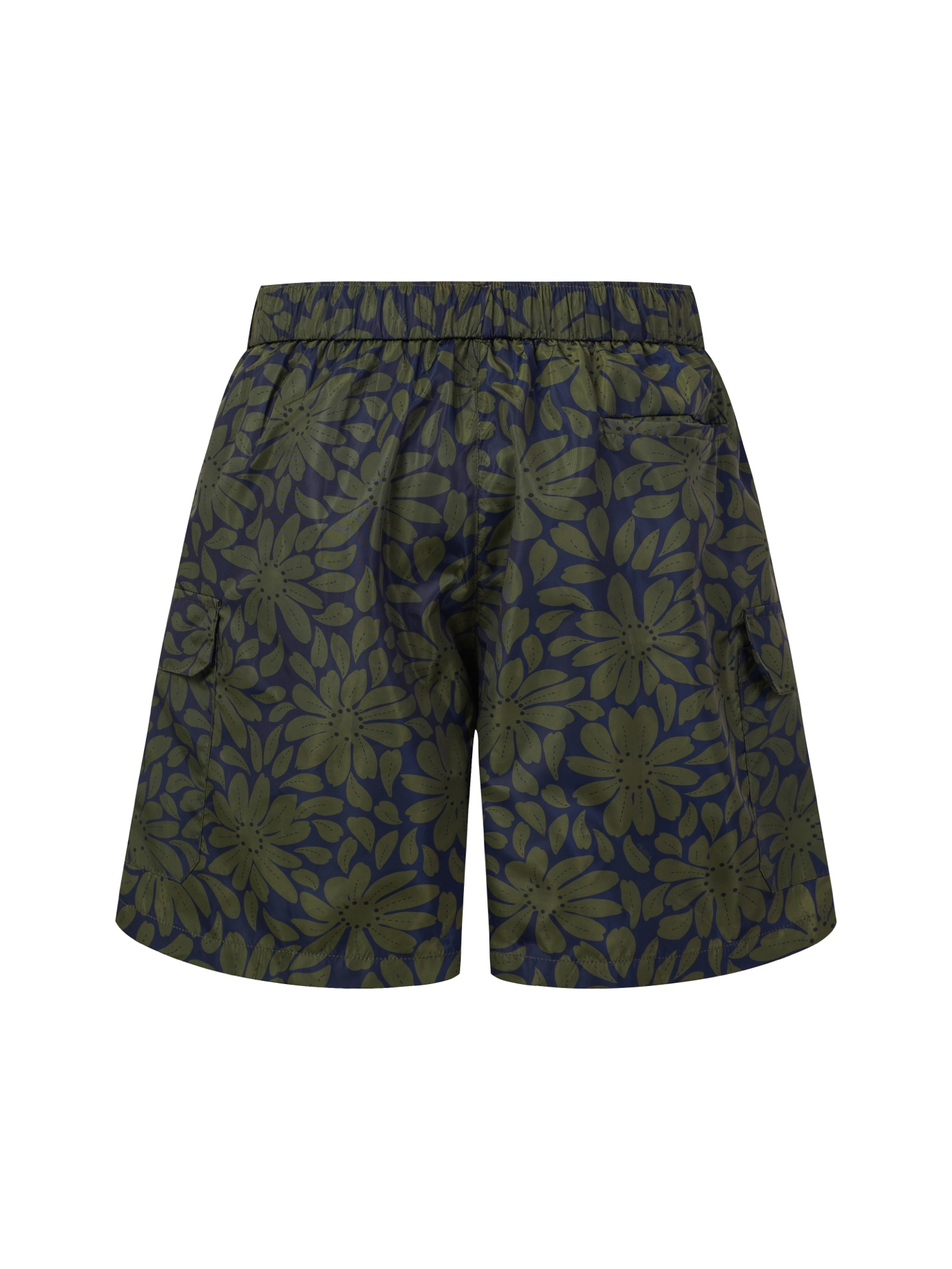 @160 PRA Prada pantalones cortos de nailon con estampado digital floral Selección de tela: Confeccionado con tejido de …