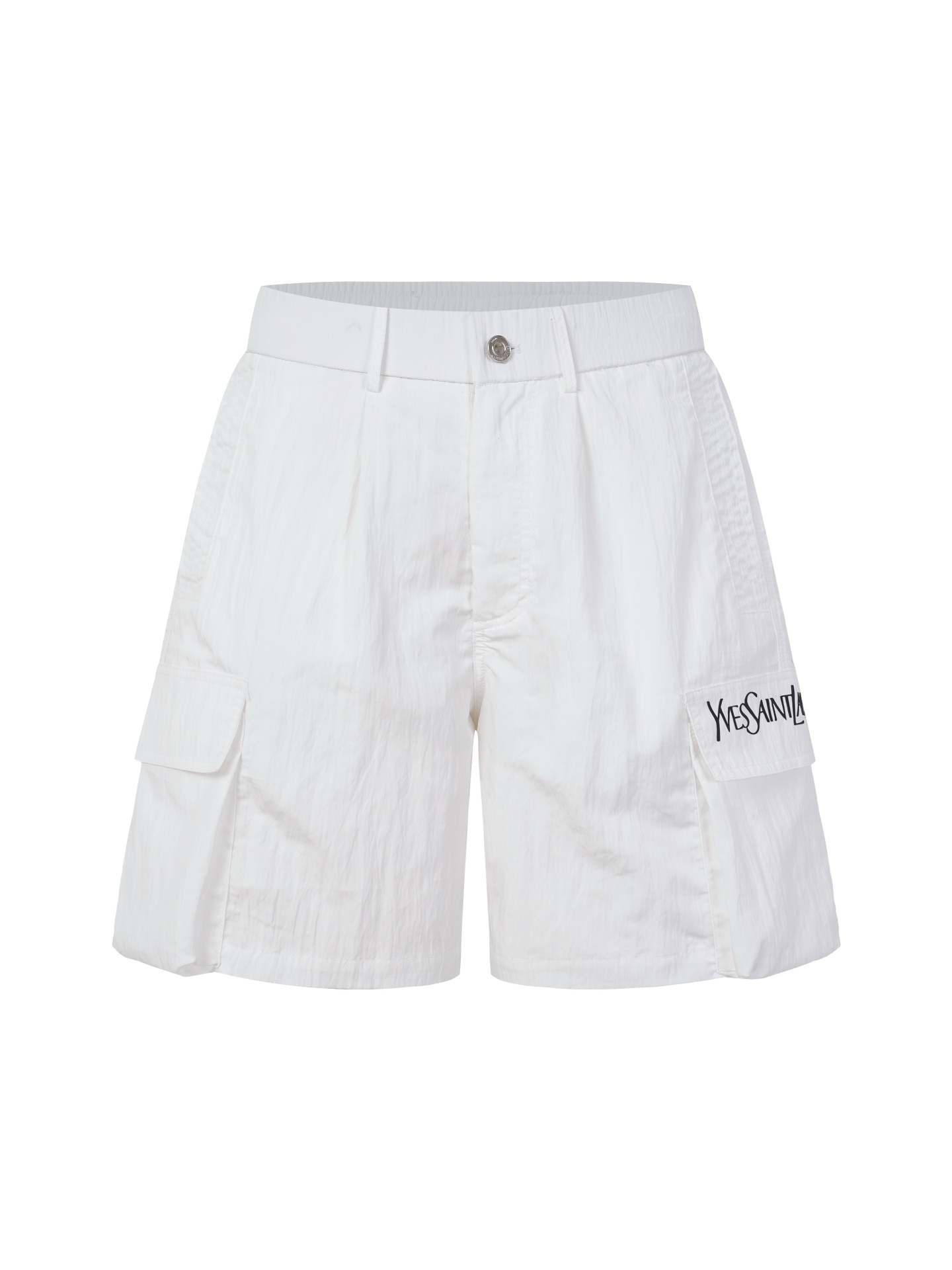 @135 Pantalones cortos con logo bordado pequeño YSL, tela personalizada, secado rápido y transpirable, ligero y cómodo,…
