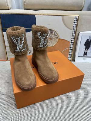Louis Vuitton Short Boots Set With Diamonds Chamois TPU Wool Fall/Winter Collection