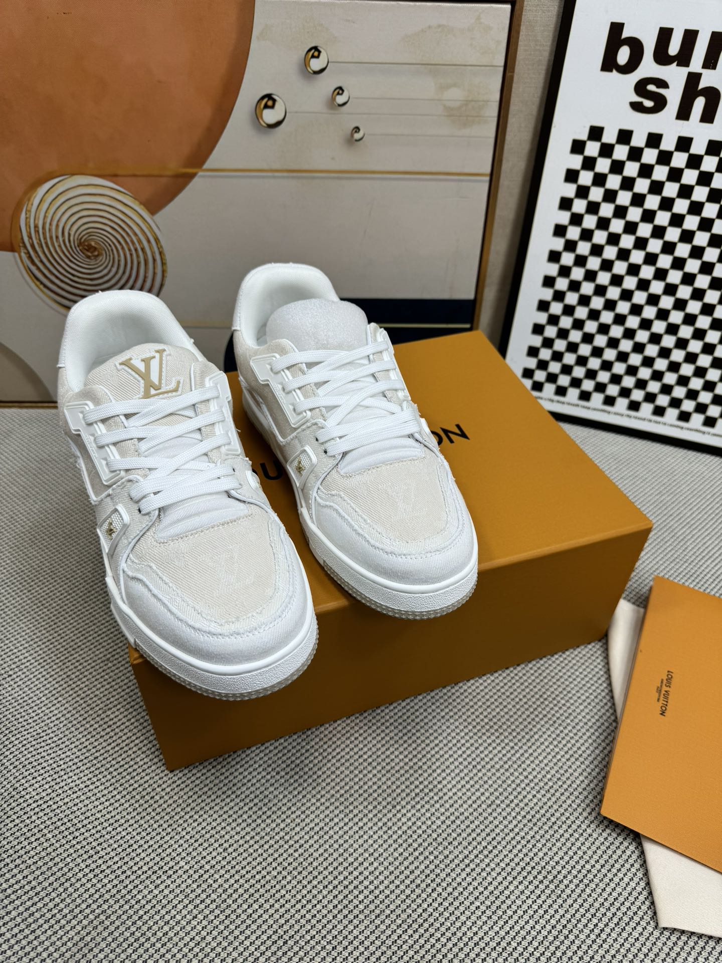 Louis Vuitton Shoes Sneakers Women Men Cowhide TPU Vintage High Tops