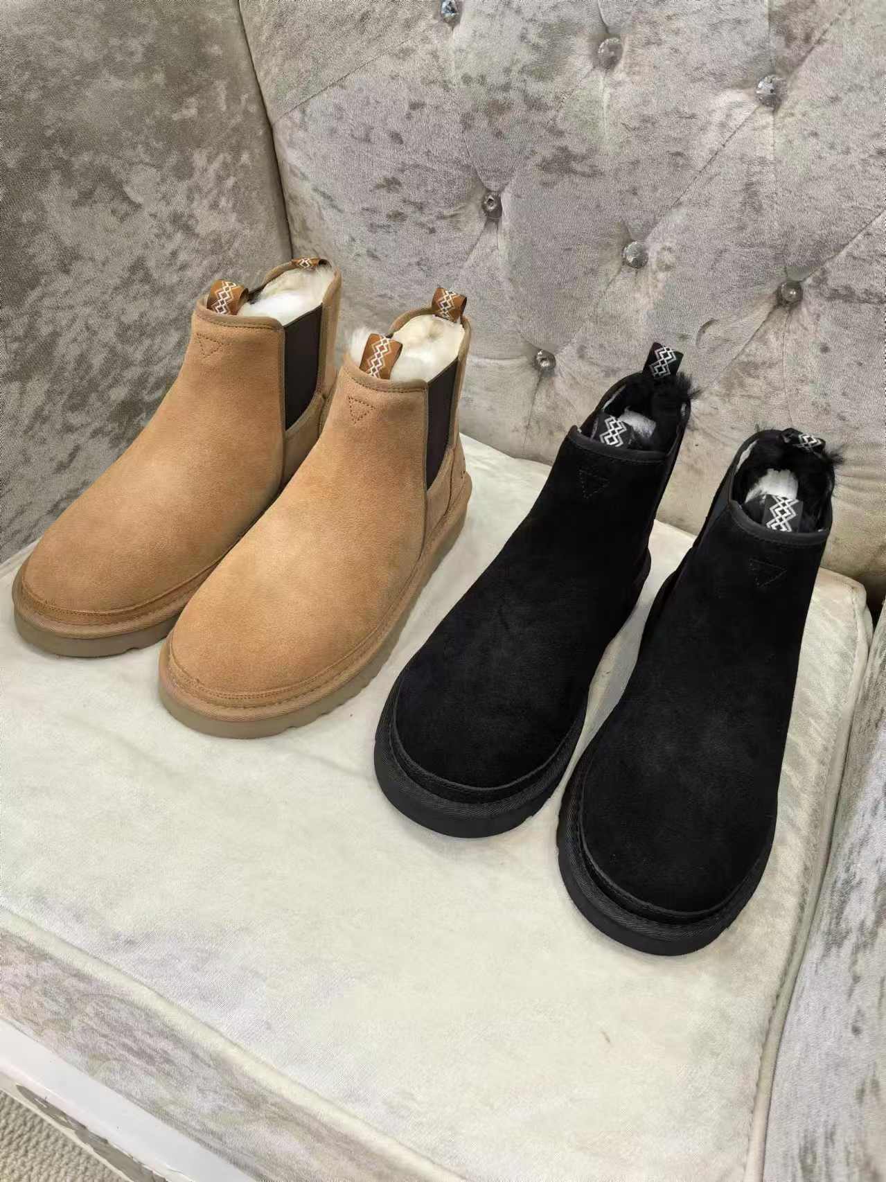 UGG男款切尔西新款皮毛一体内里，EVA发泡大底，轻便又舒适💐尺码：39-45黑色，栗色