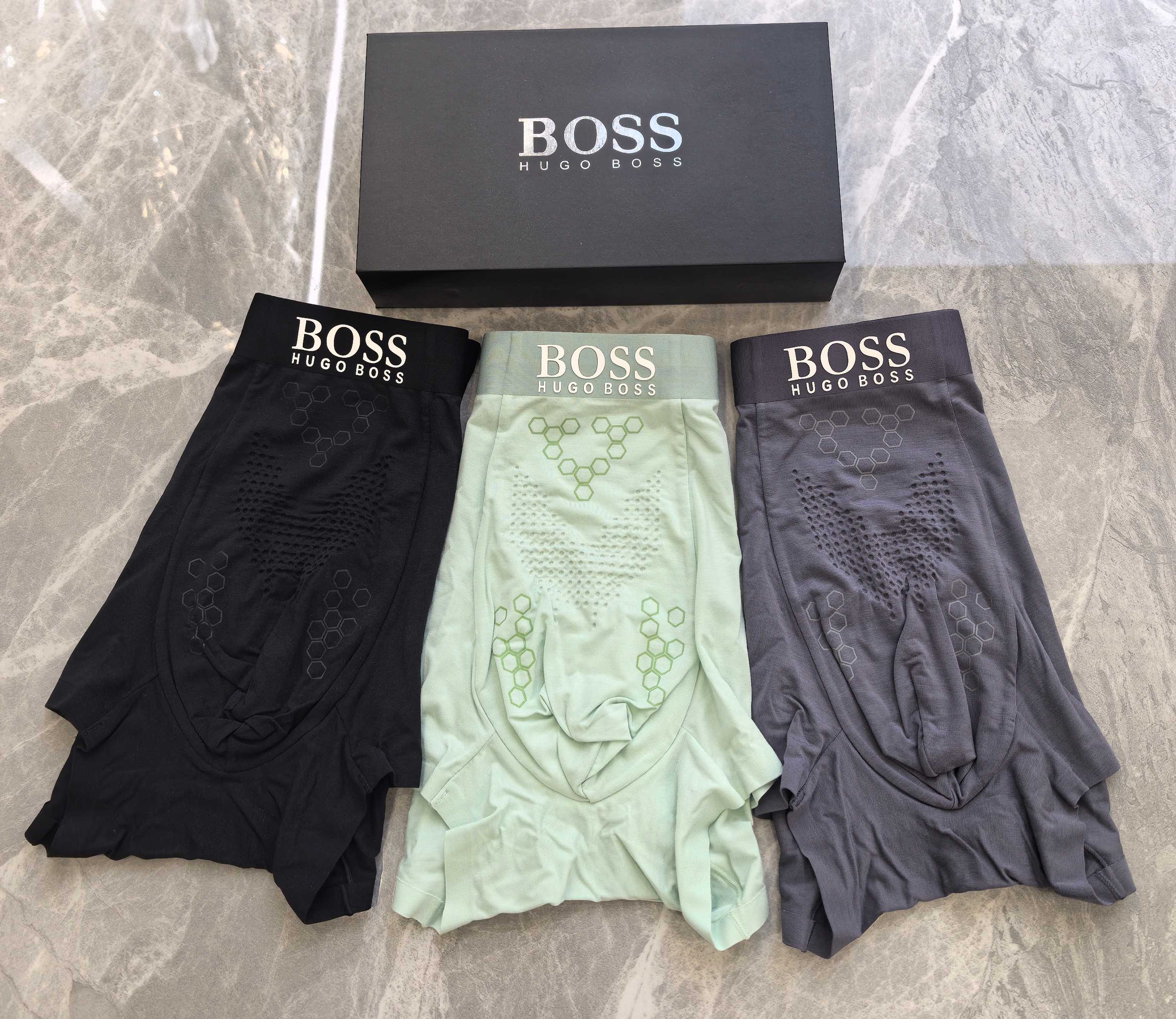  新品！BOSS原单品质，时尚潮男新品 锦纶冰丝无缝切割工艺 科学配 80支蓝鲸莫代尔，丝滑 透气 舒适